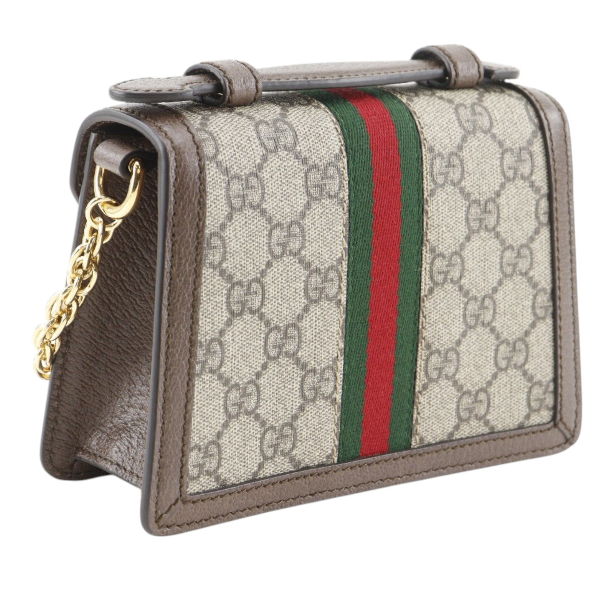 Gucci Small GG Supreme Web Ophidia Top Handle Bag - image 3