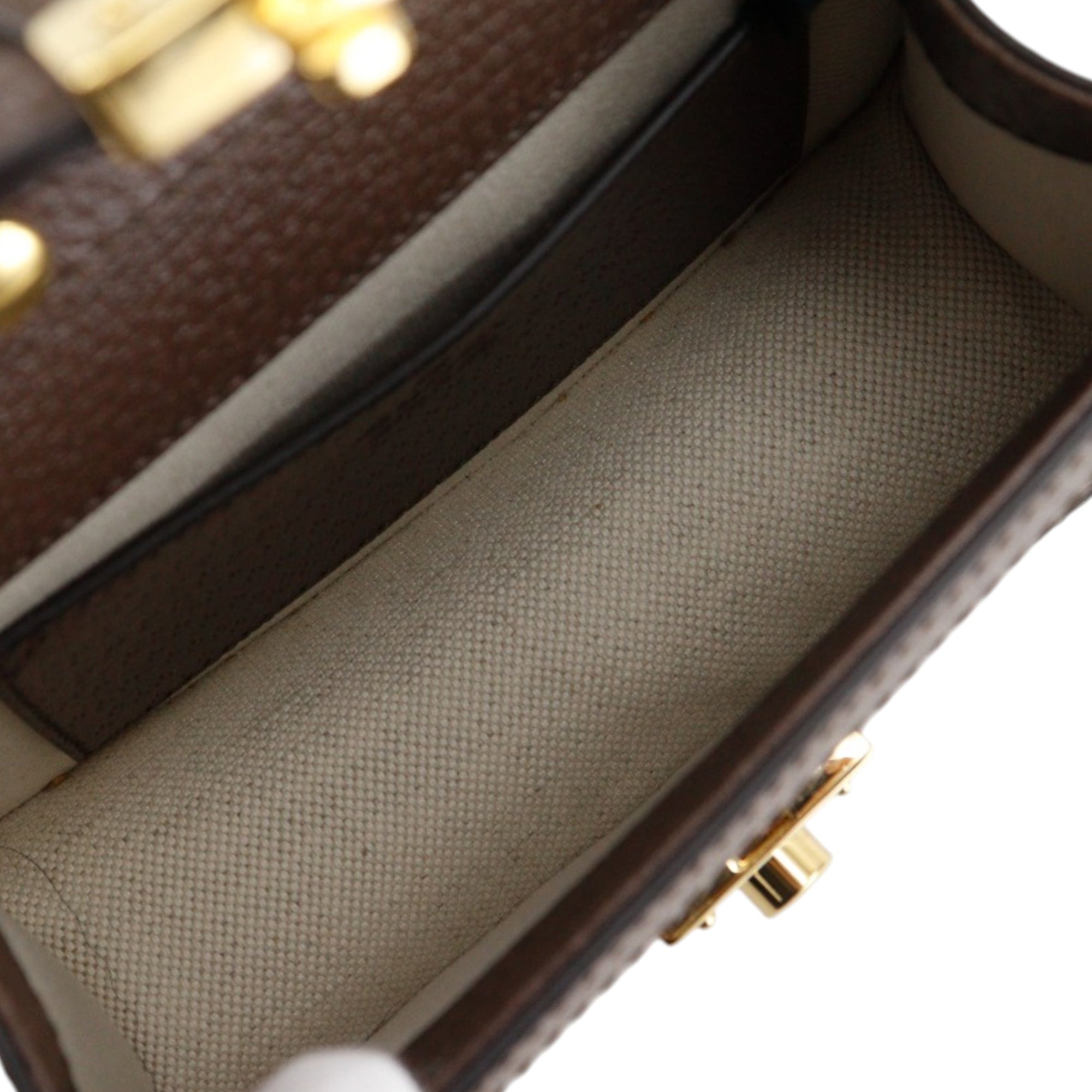 Gucci Small GG Supreme Web Ophidia Top Handle Bag - image 5