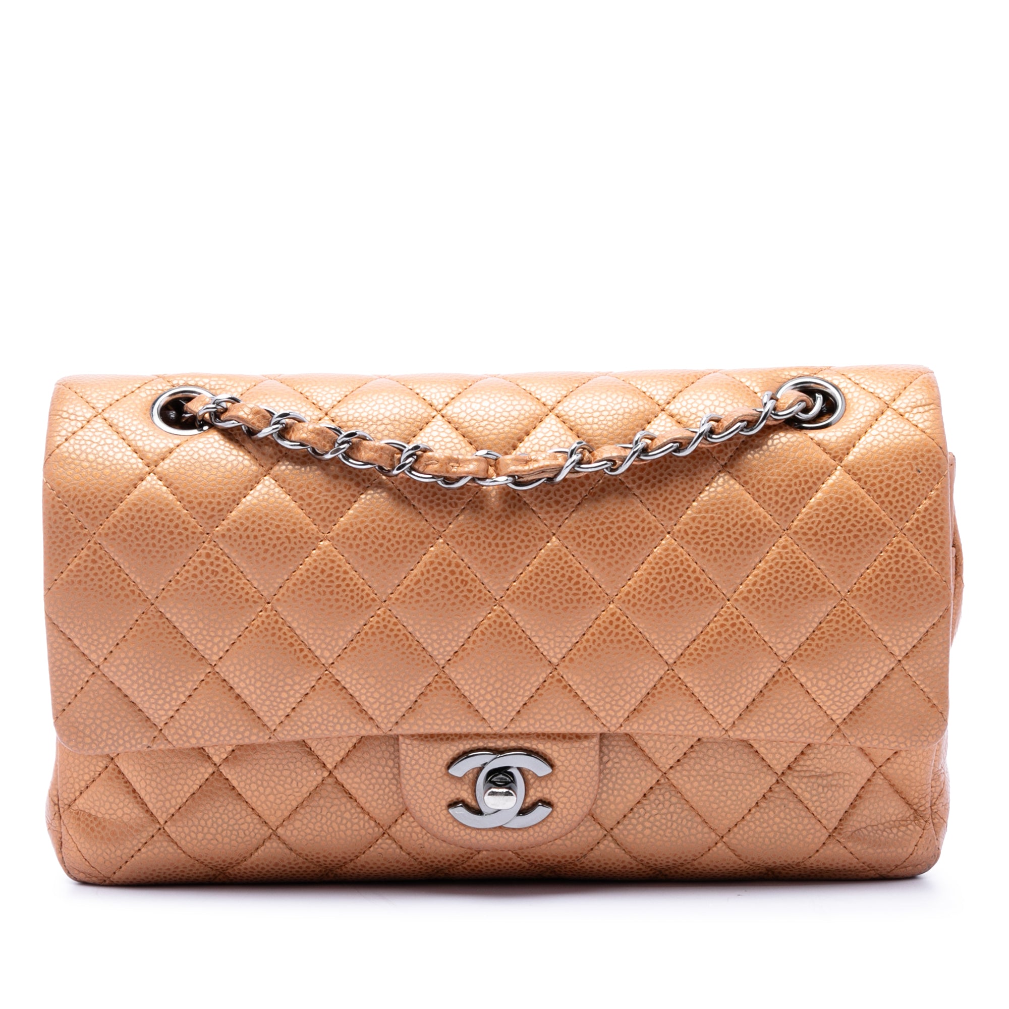 Chanel Medium Classic Metallic Caviar Double Flap - image 1