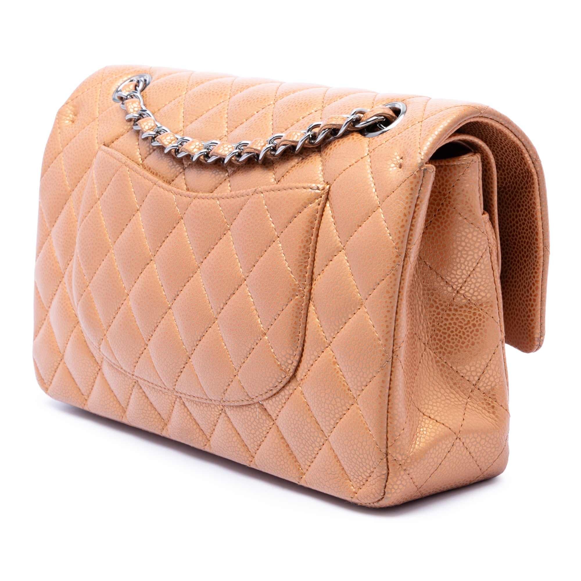Chanel Medium Classic Metallic Caviar Double Flap - image 2