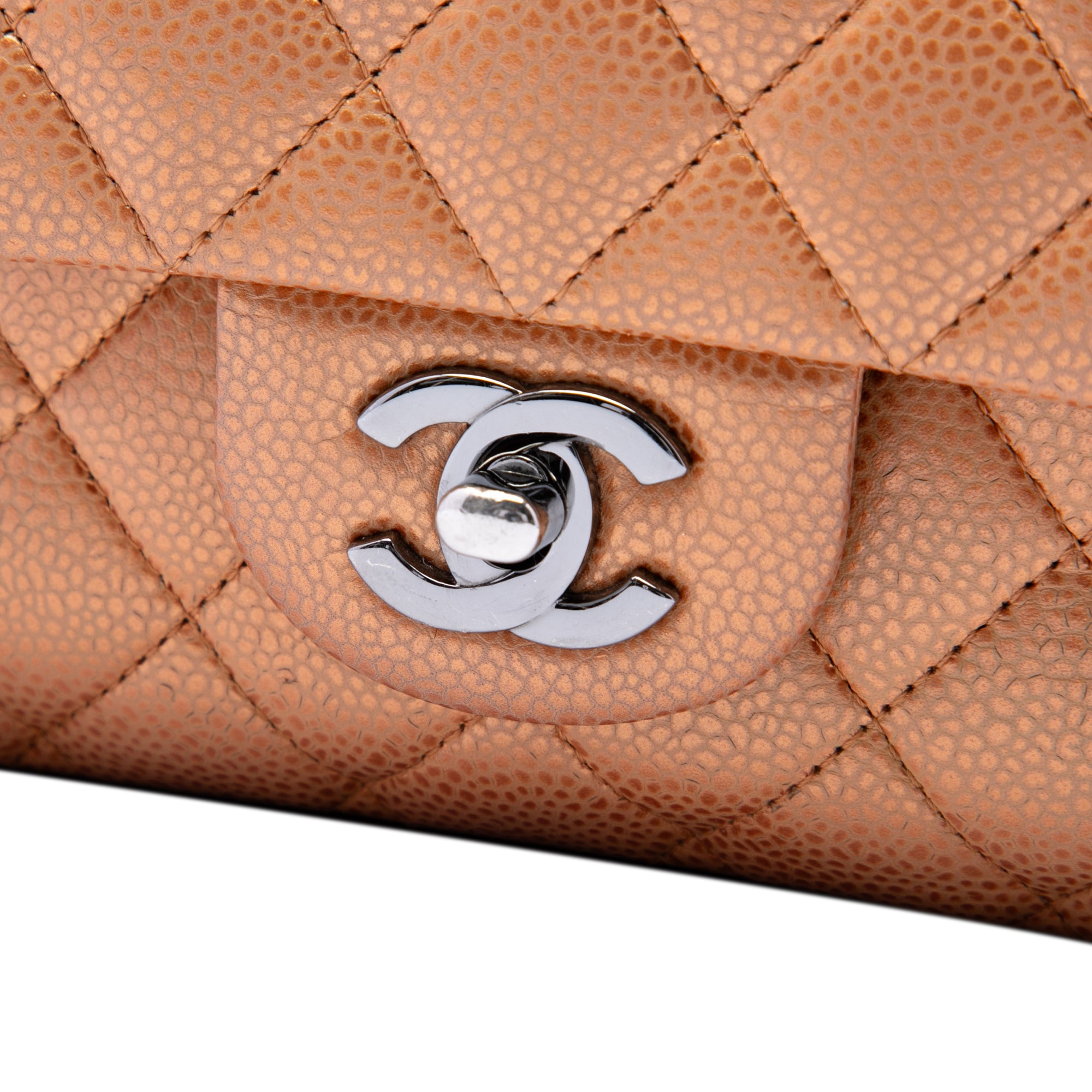Chanel Medium Classic Metallic Caviar Double Flap - image 5
