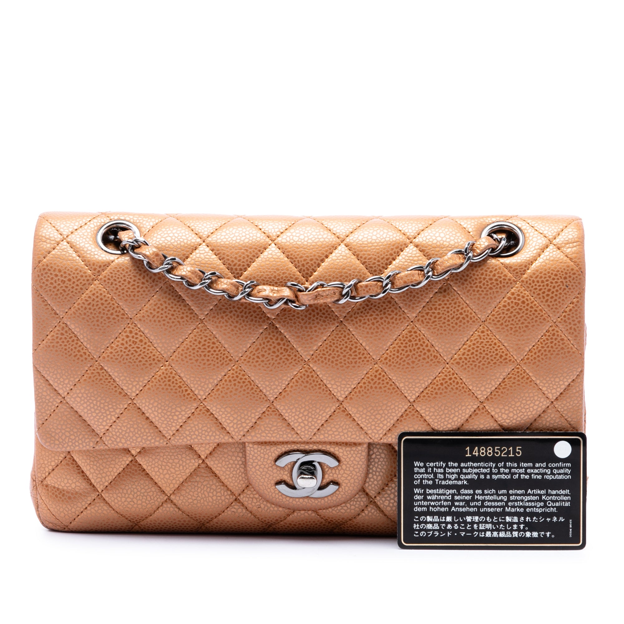 Chanel Medium Classic Metallic Caviar Double Flap - image 7