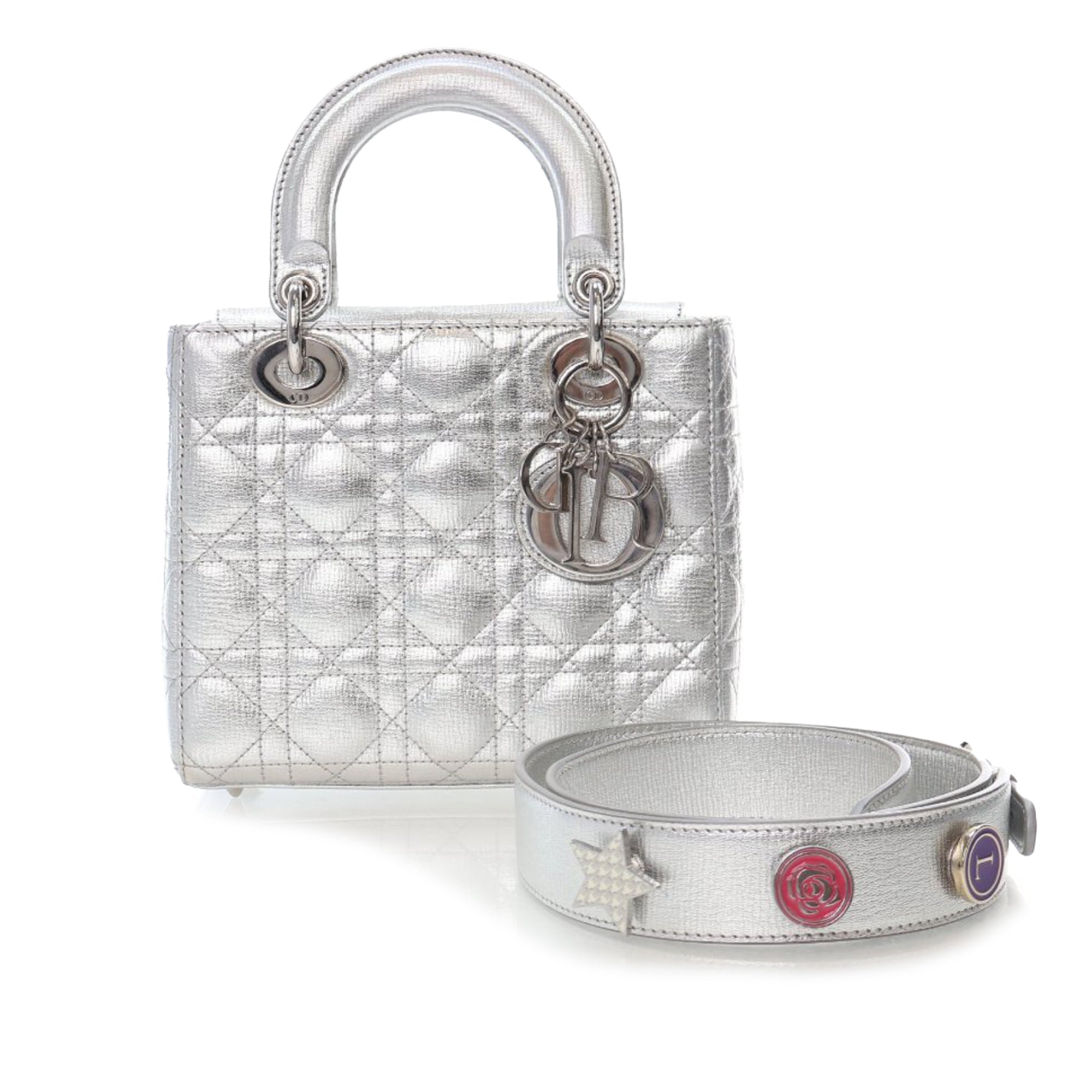 Dior Small Metallic Grained Calfskin Cannage My ABCDior Lady Dior - image 15