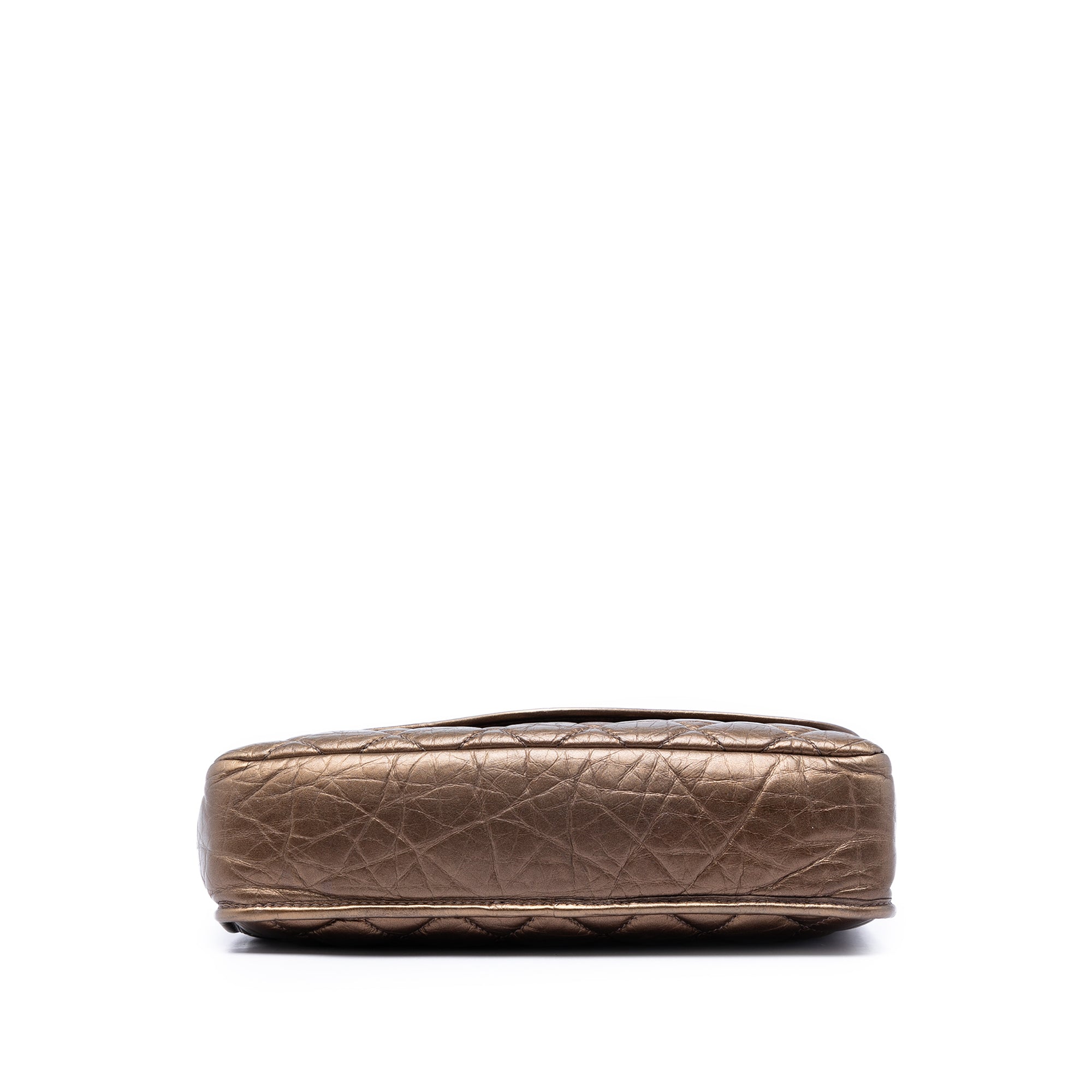 Chanel Quilted Metallic Aged Calfskin Vintage Ligne Flap - image 3