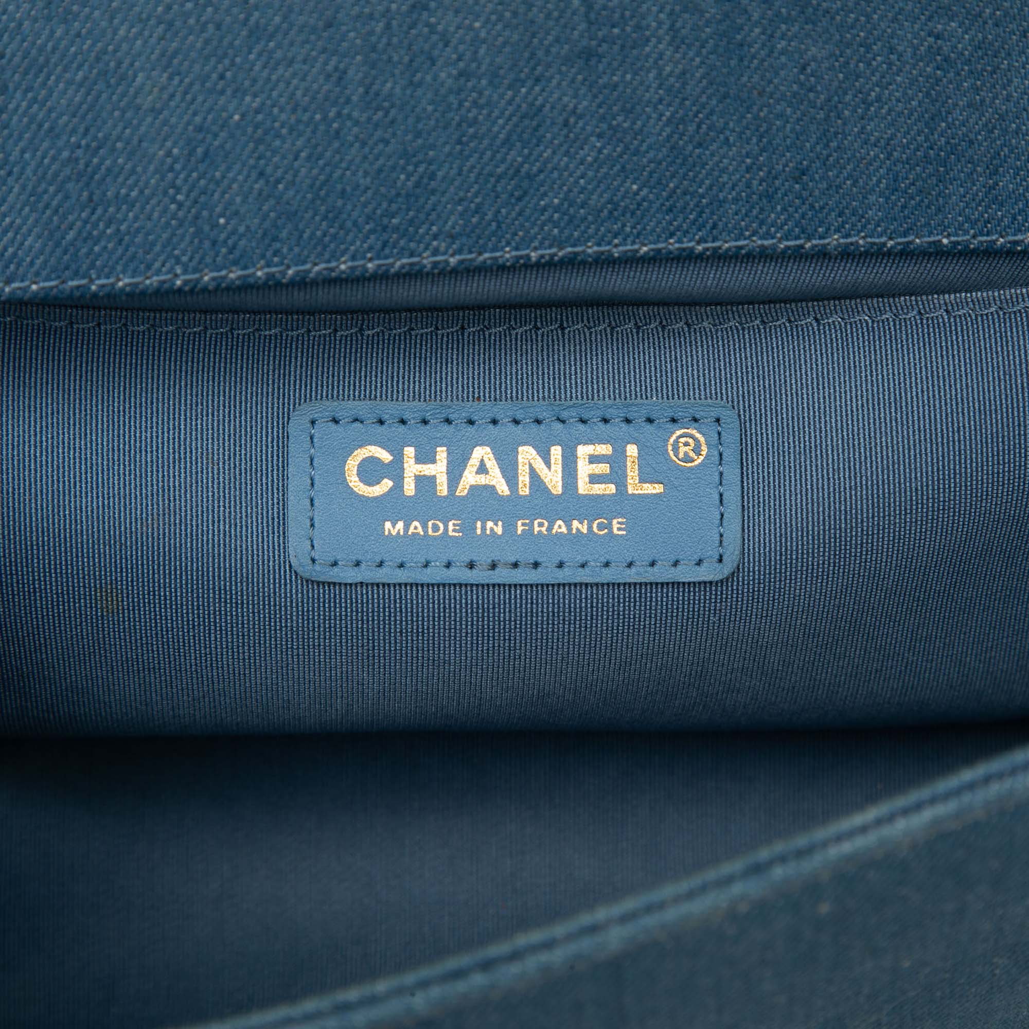 Chanel Old Medium Pleated Denim Boy Flap - image 5