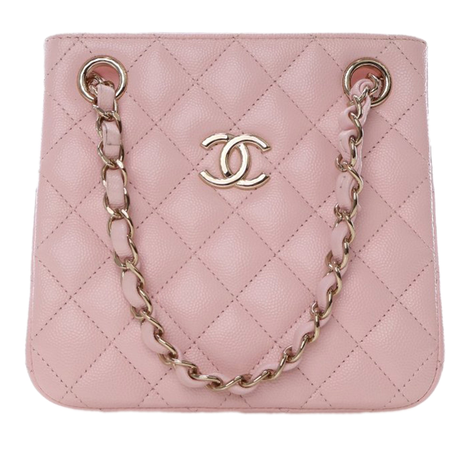 Chanel Mini Quilted Caviar Bucket Bag - image 1