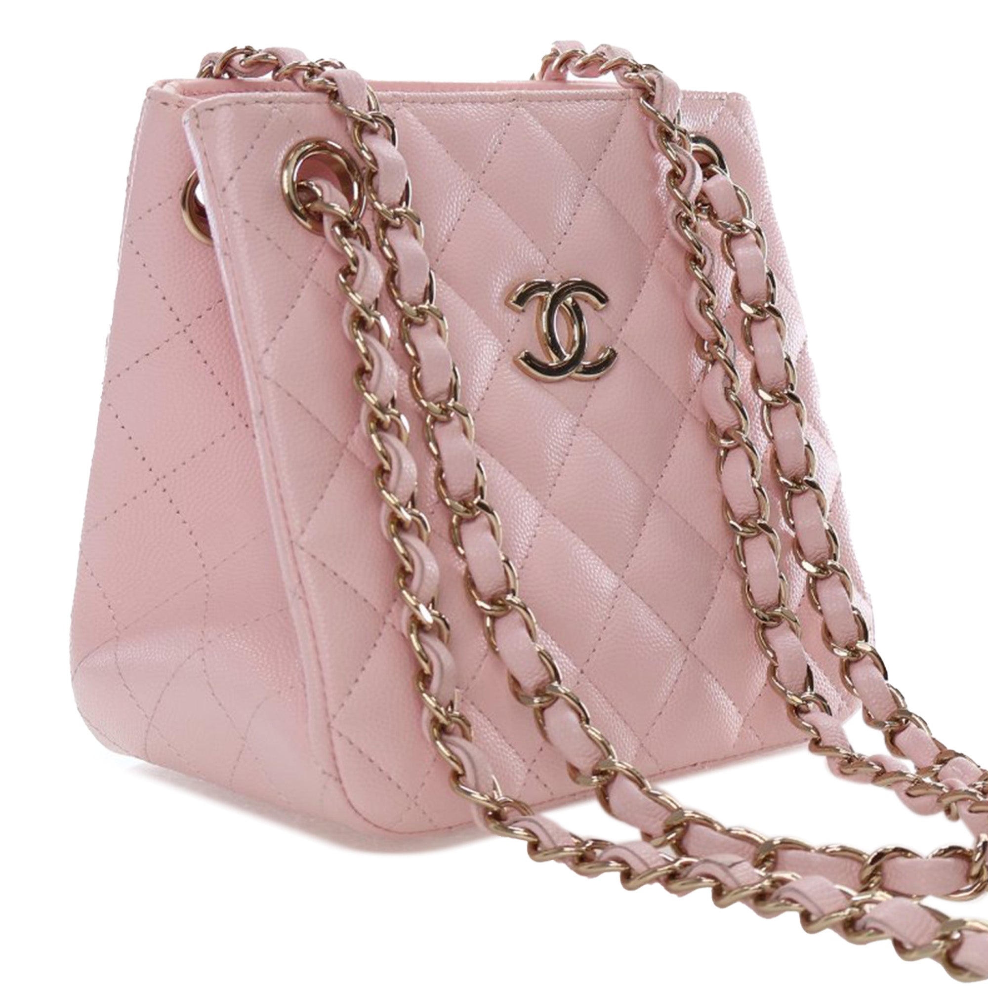 Chanel Mini Quilted Caviar Bucket Bag - image 2