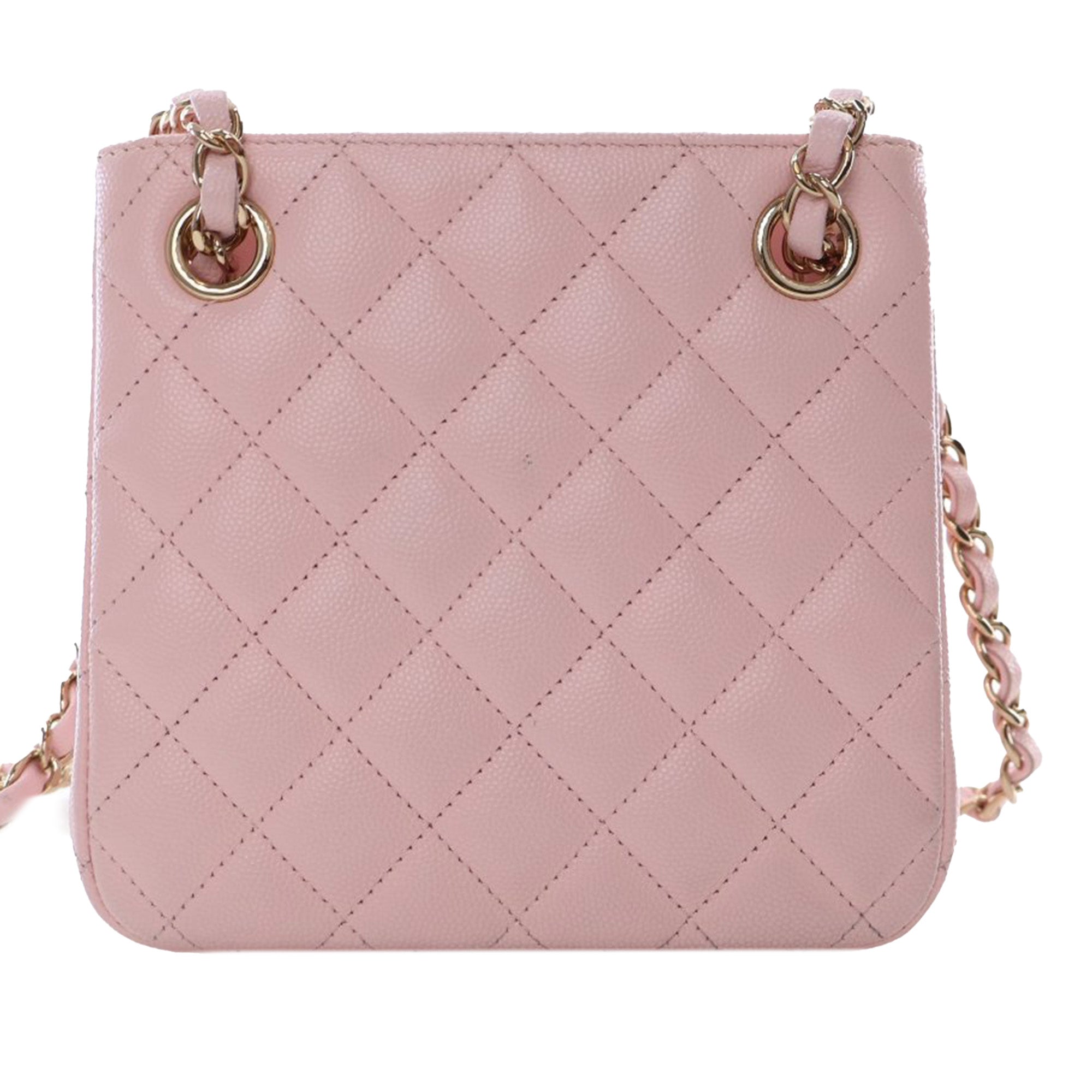 Chanel Mini Quilted Caviar Bucket Bag - image 3