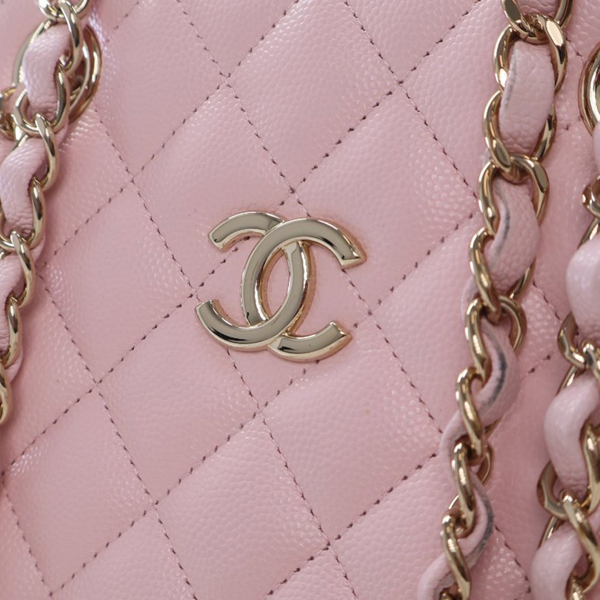 Chanel Mini Quilted Caviar Bucket Bag - image 7