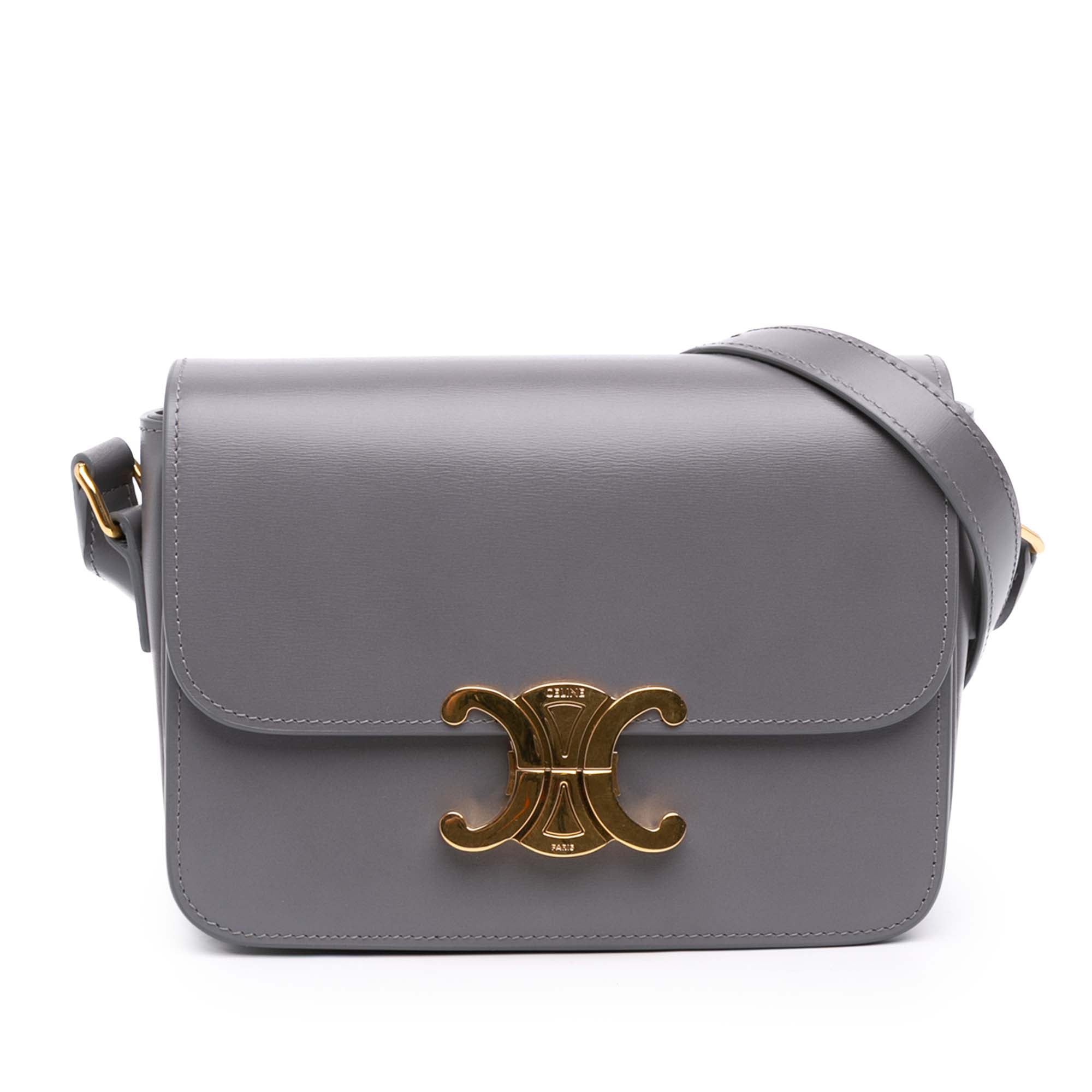 Celine Teen Shiny Calfskin Triomphe Crossbody - image 1