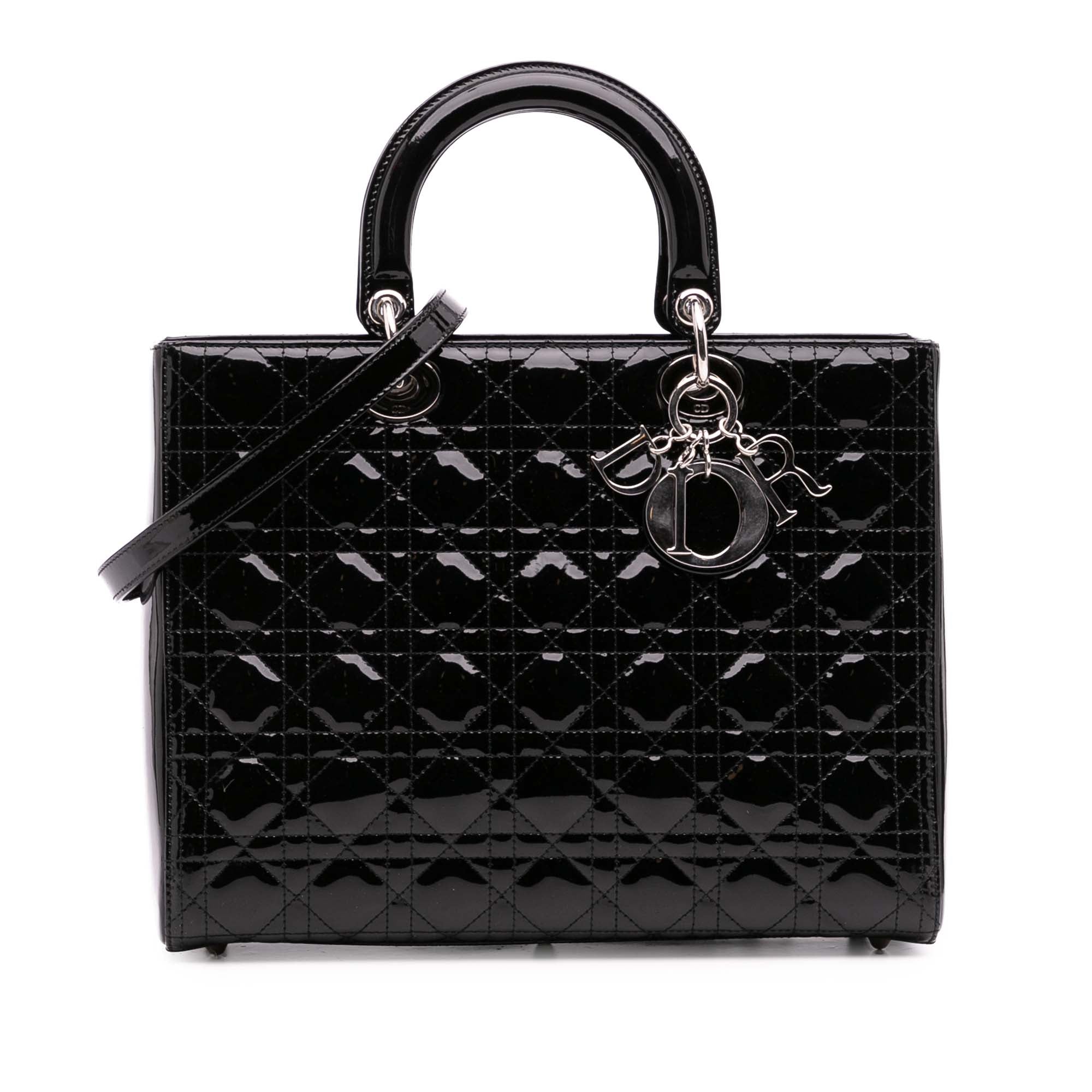 Dior Large Patent Cannage Lady Dior - image 1