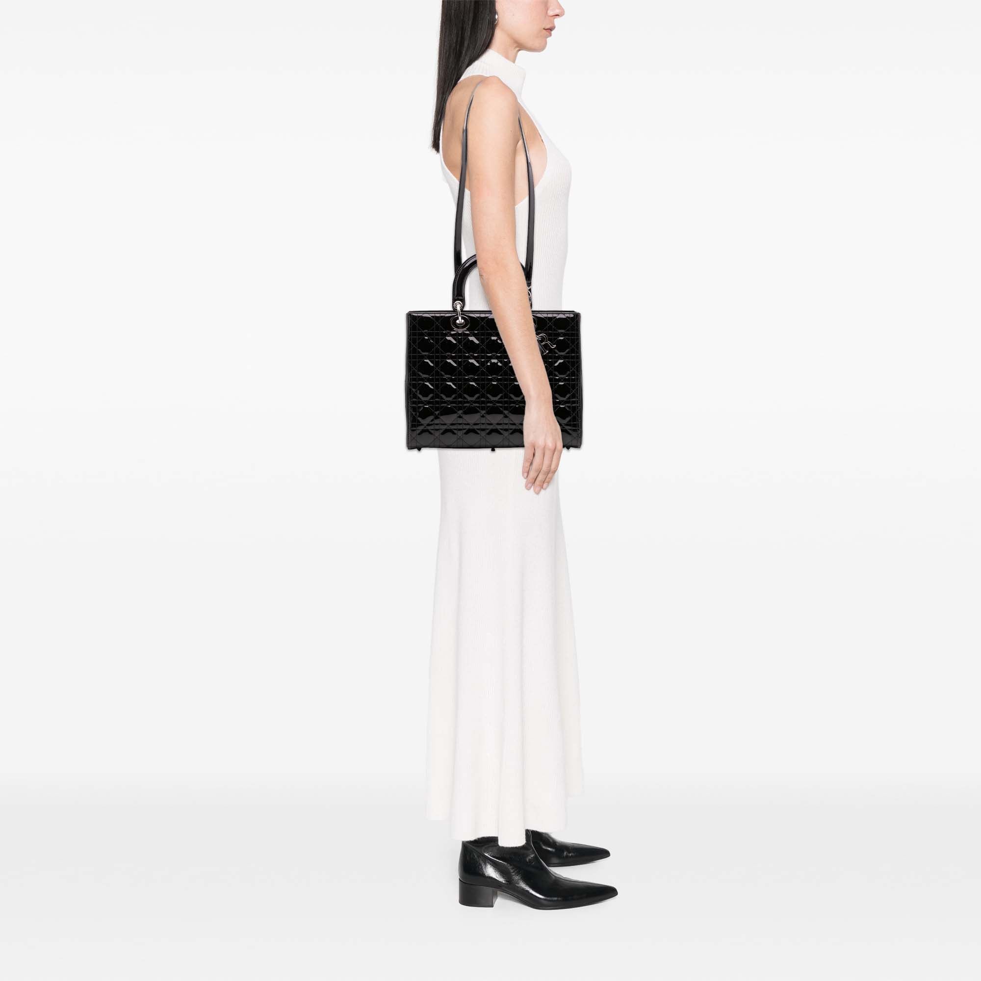 Dior Large Patent Cannage Lady Dior - image 11
