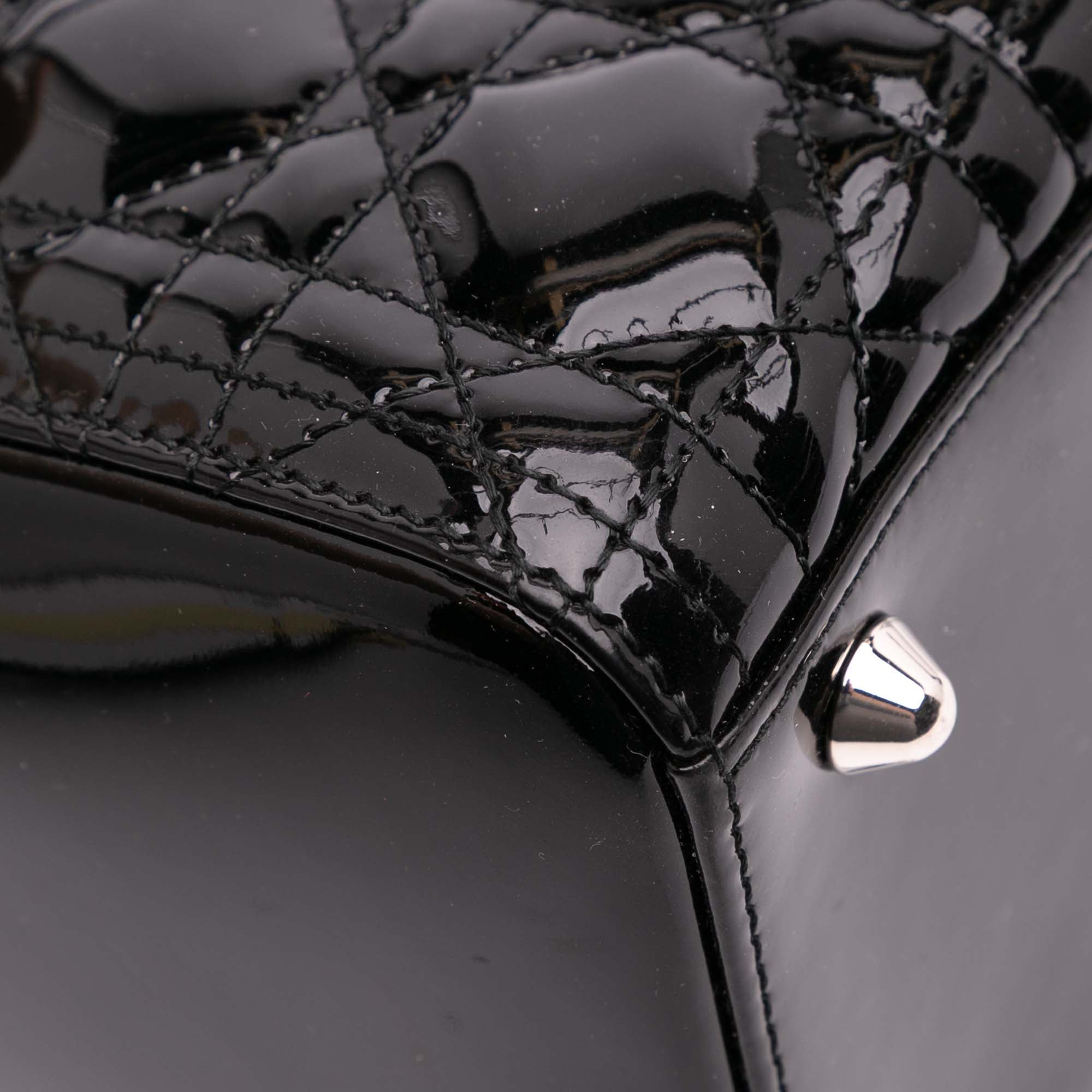 Dior Large Patent Cannage Lady Dior - image 8