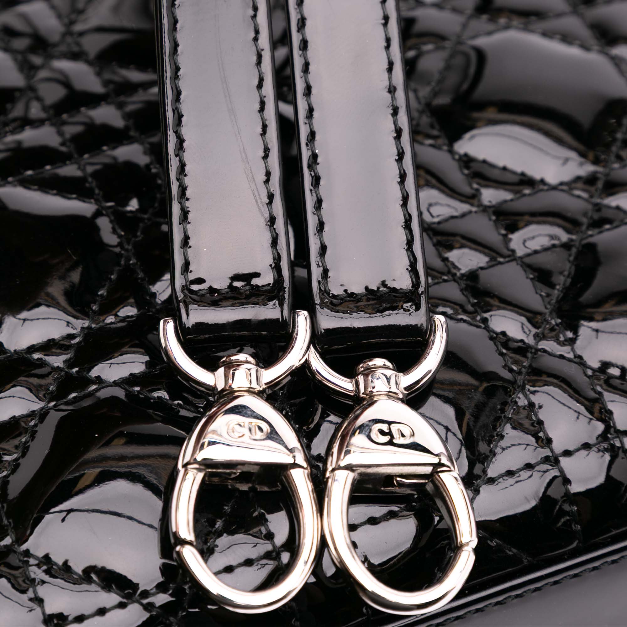 Dior Large Patent Cannage Lady Dior - image 9