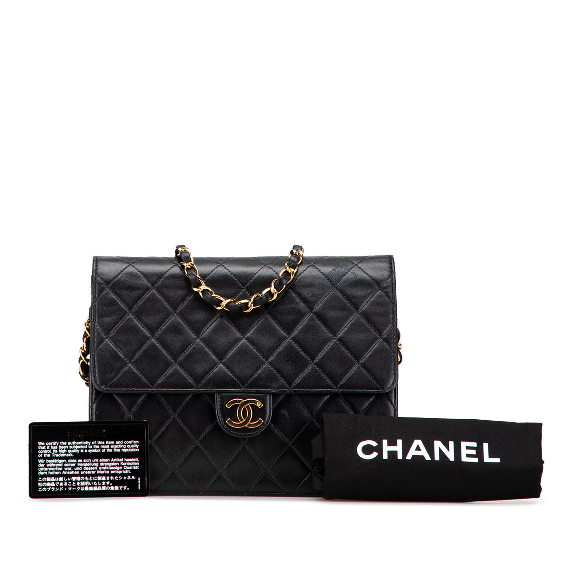 Chanel Small CC Quilted Lambskin Single Flap - image 10