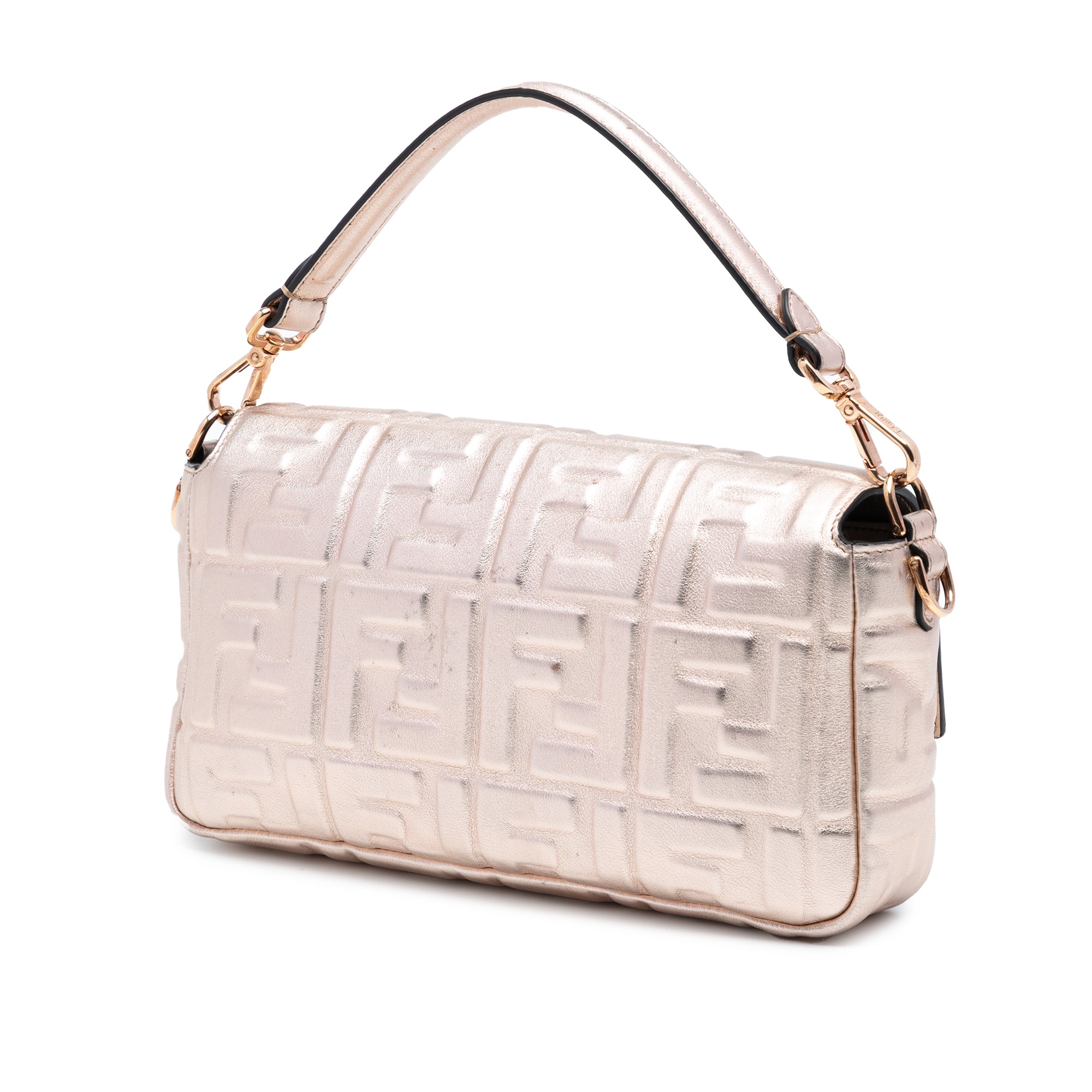 Fendi Zucca Embossed Leather Baguette Satchel - image 2