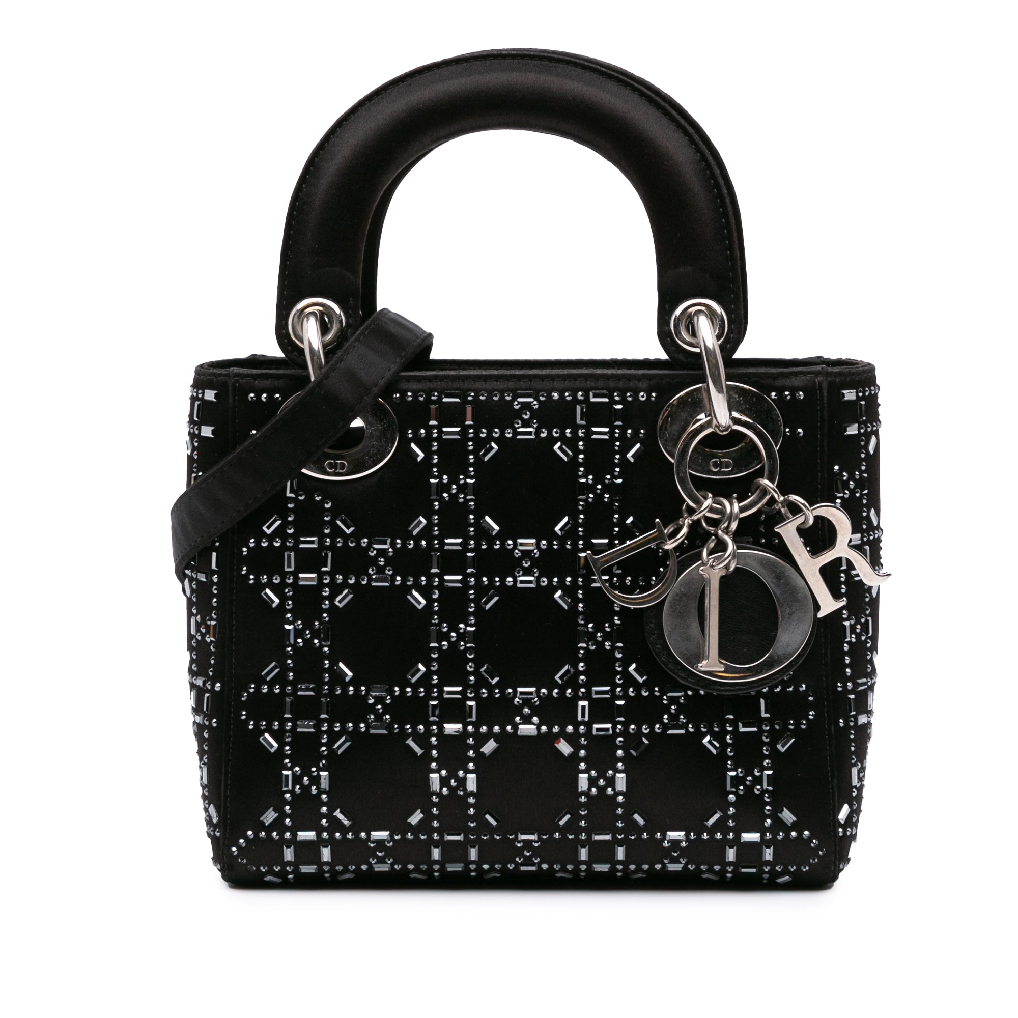 Dior Mini Velvet Cannage Strass Embellished Lady Dior - image 1
