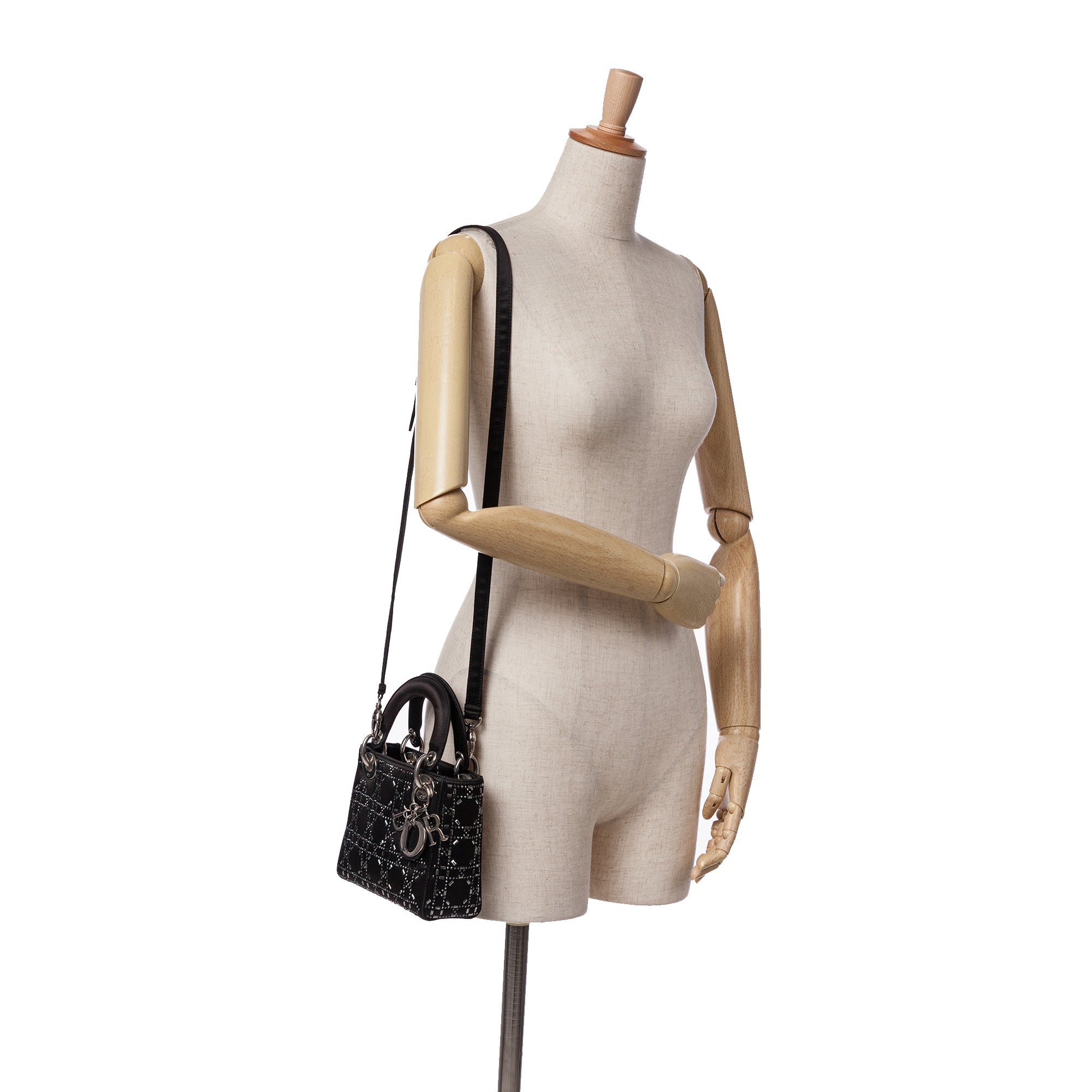 Dior Mini Velvet Cannage Strass Embellished Lady Dior - image 10