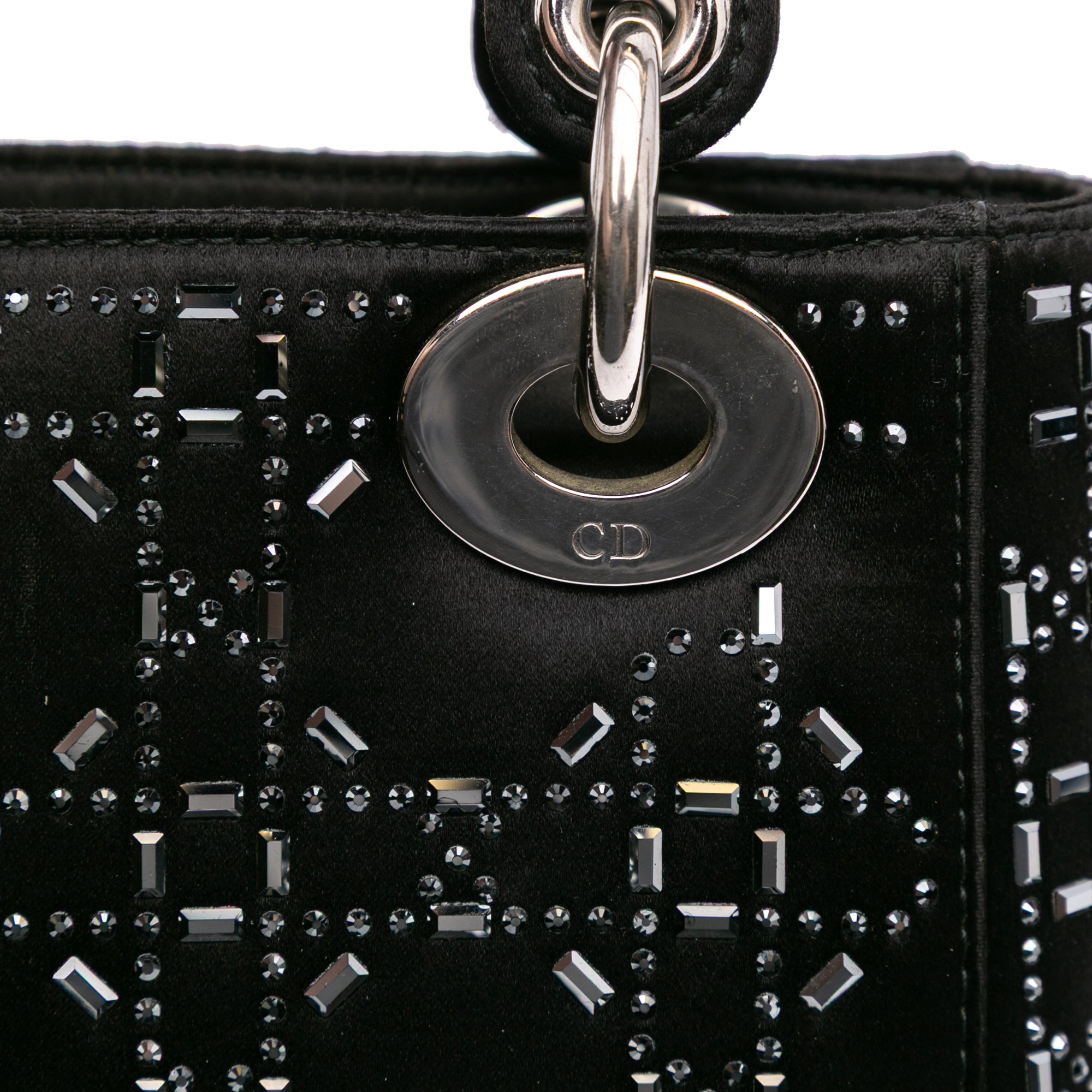 Dior Mini Velvet Cannage Strass Embellished Lady Dior - image 8