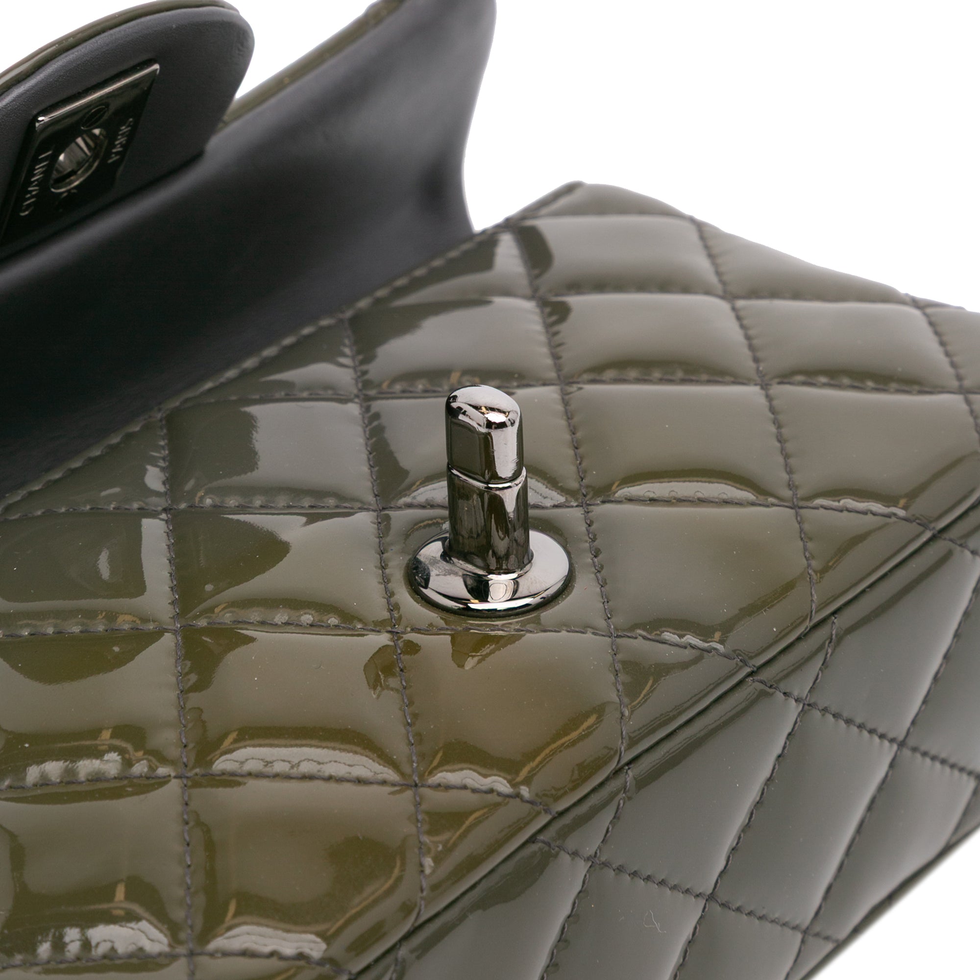 Chanel Extra Mini Rectangular Classic Patent Single Flap - image 10