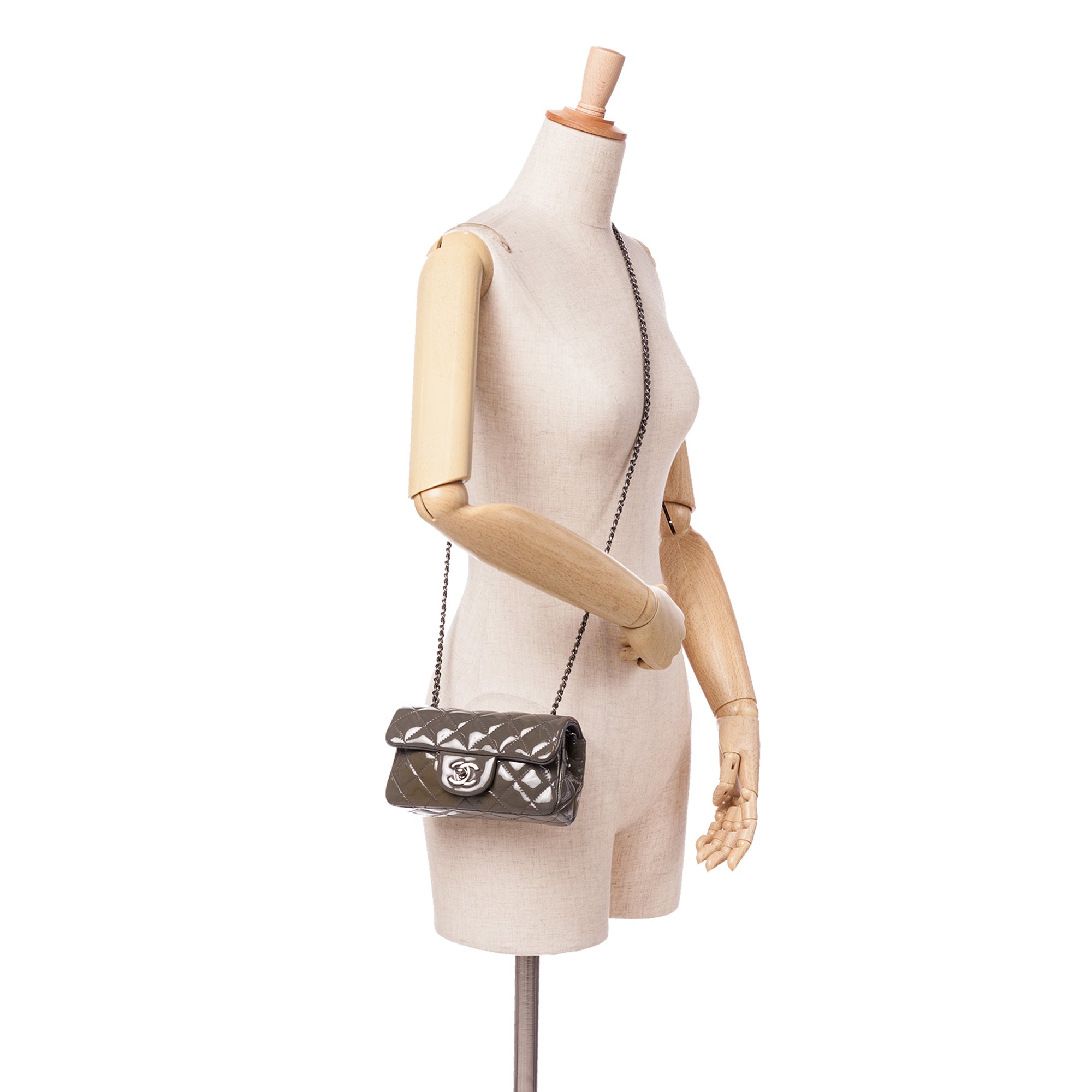 Chanel Extra Mini Rectangular Classic Patent Single Flap - image 11