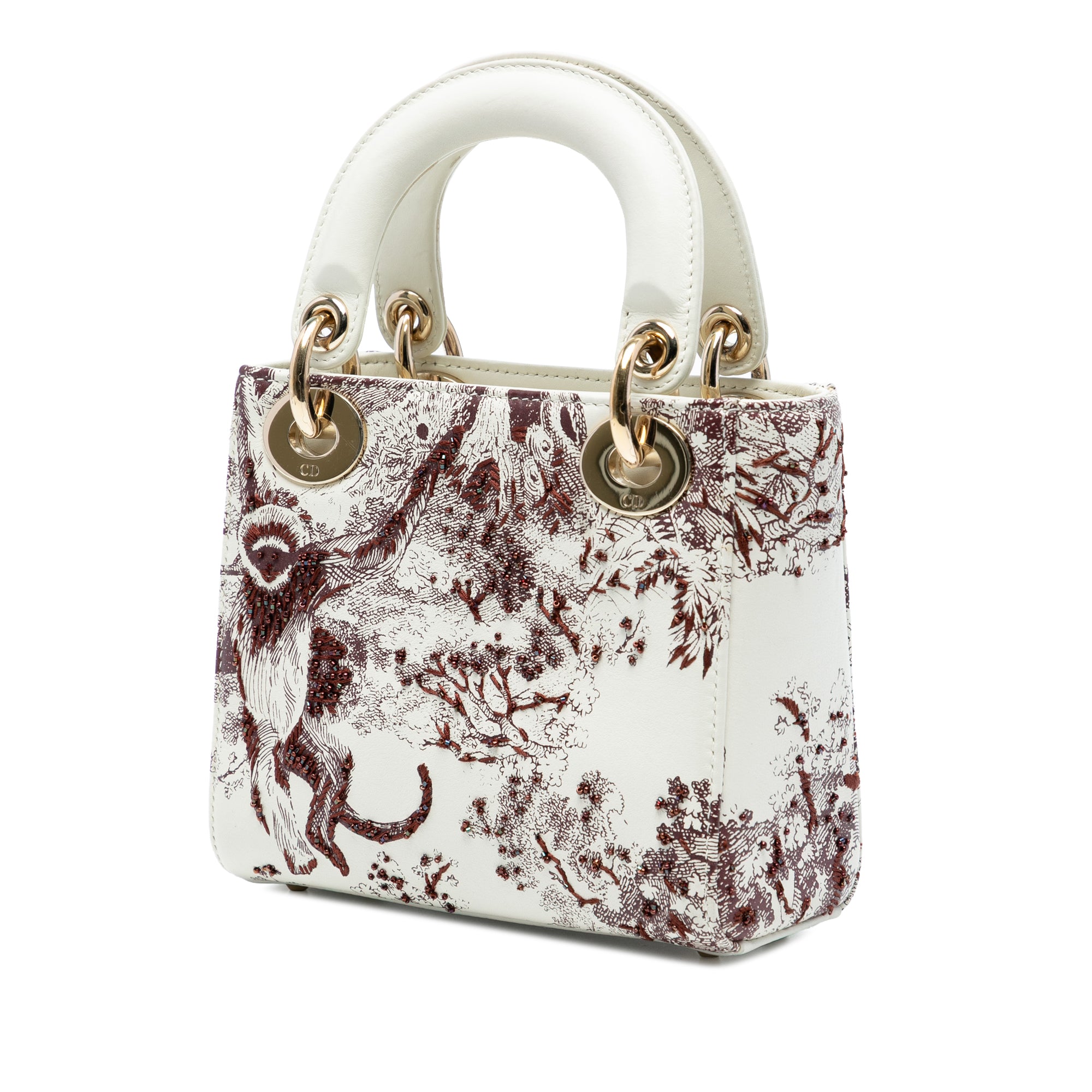Dior Limited Edition Mini Calfskin Embroidered Toile de Jouy Lady Dior - image 2