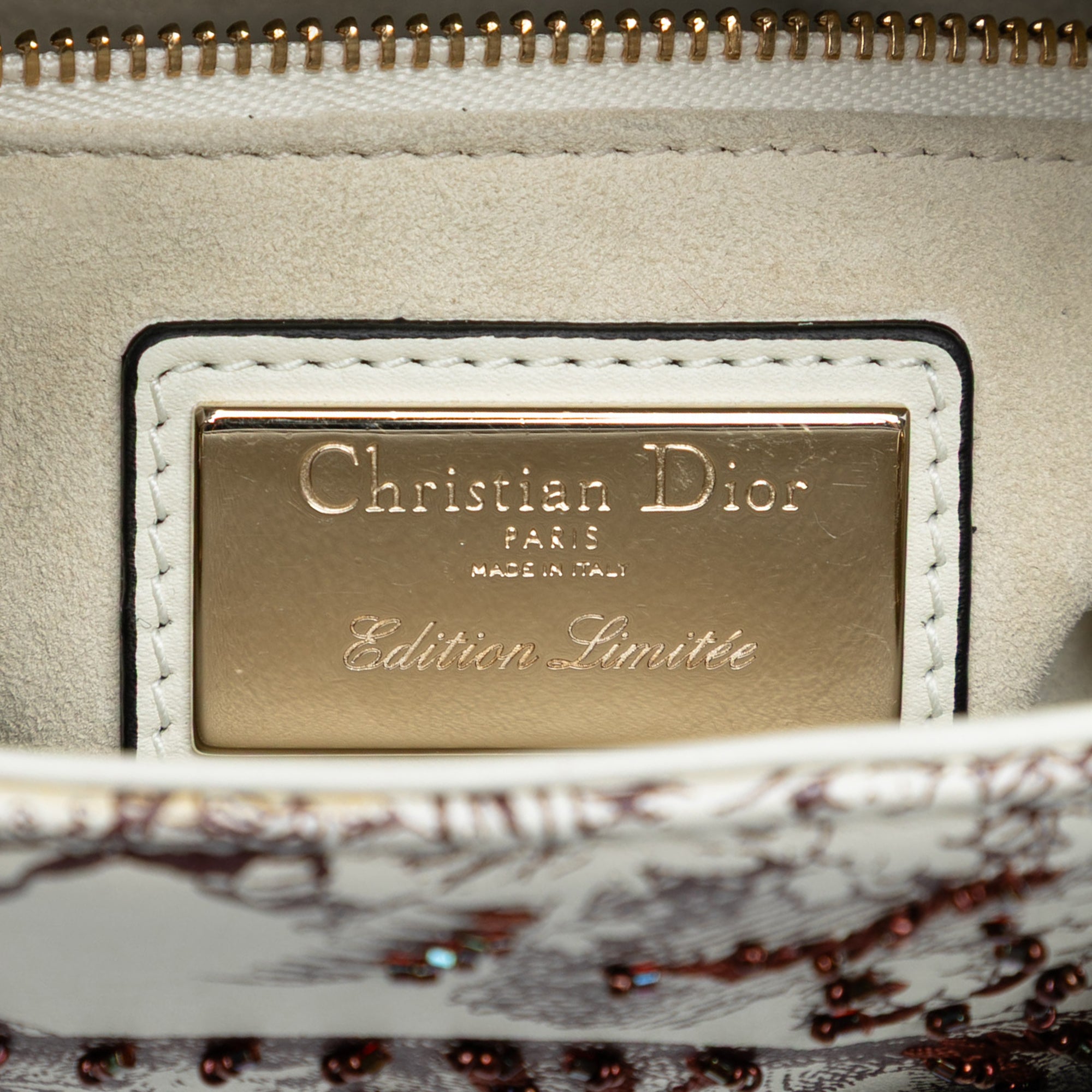 Dior Limited Edition Mini Calfskin Embroidered Toile de Jouy Lady Dior - image 5