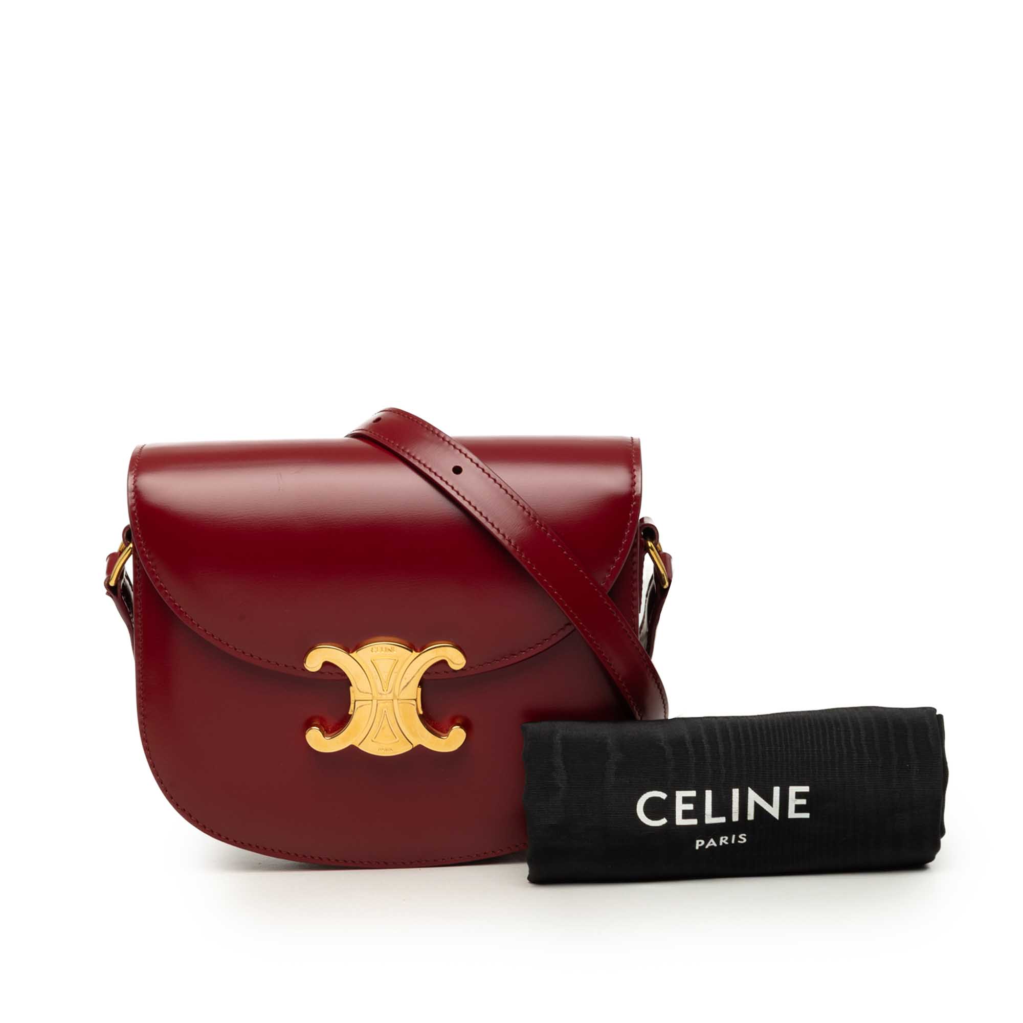 Celine Teen Shiny Calfskin Triomphe Besace Clea Crossbody - image 7