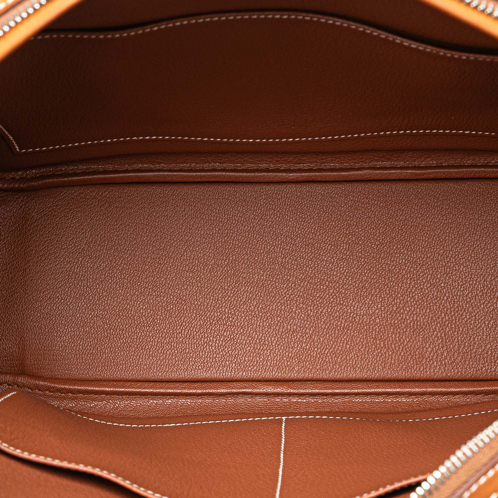Hermès Barenia and Toile Rocobar Plume 32 - image 4