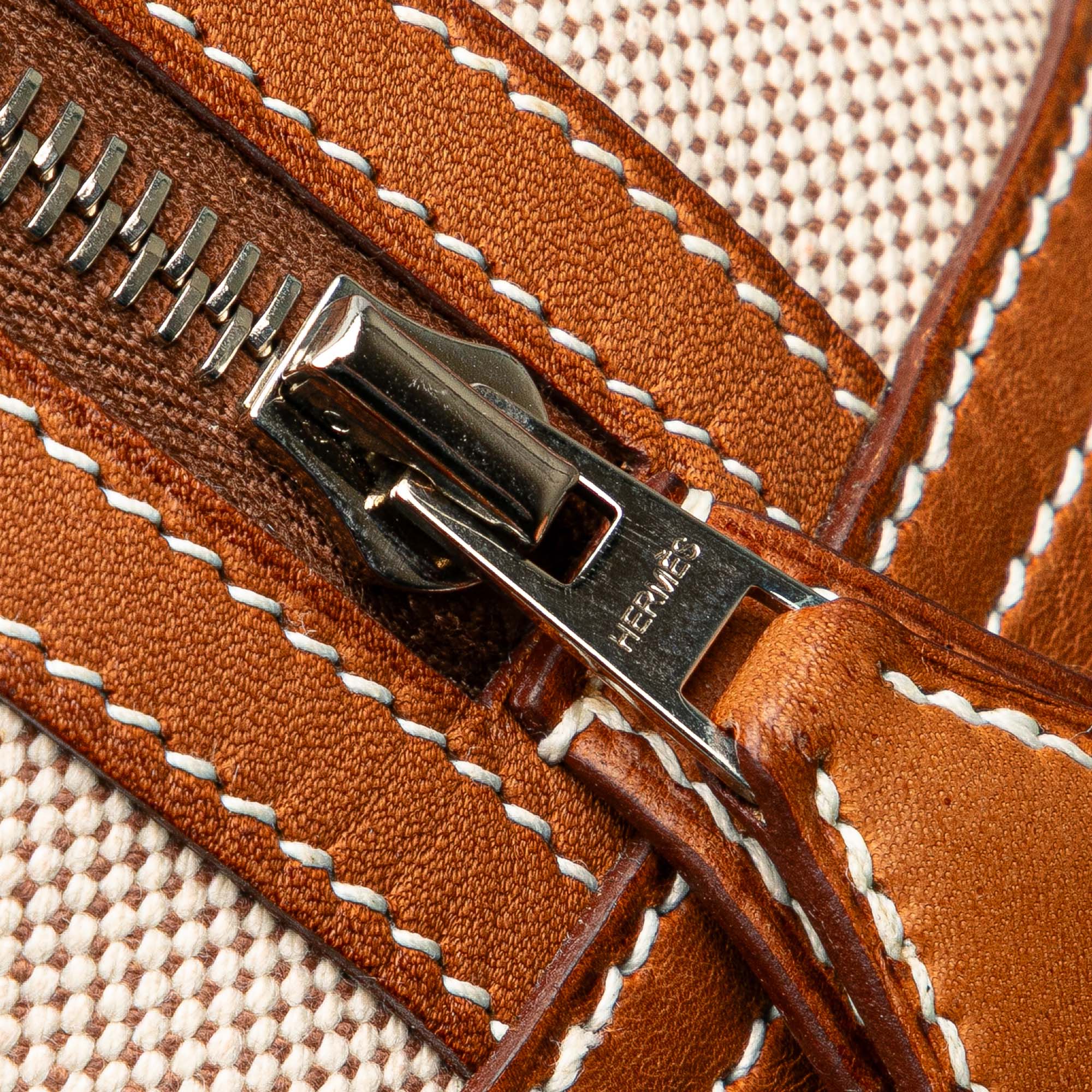 Hermès Barenia and Toile Rocobar Plume 32 - image 7