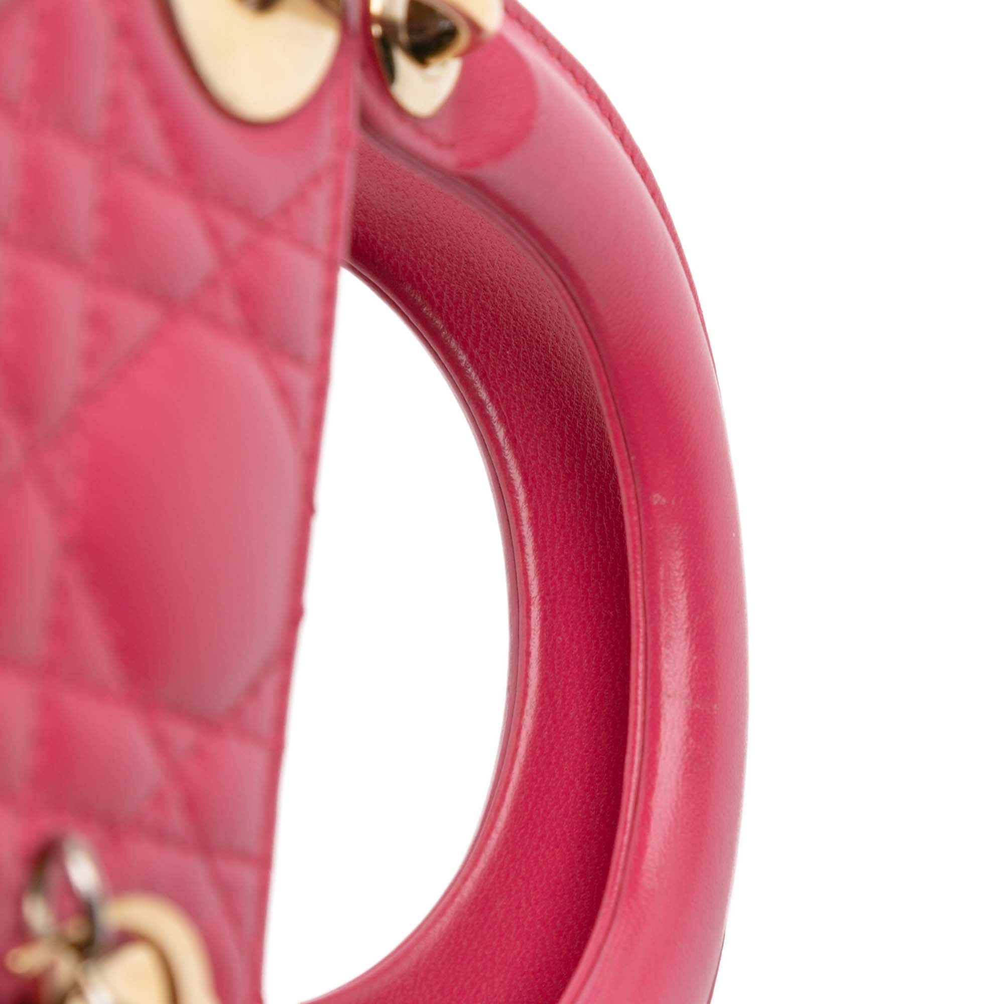 Dior Mini Lambskin Cannage Lady Dior - image 10