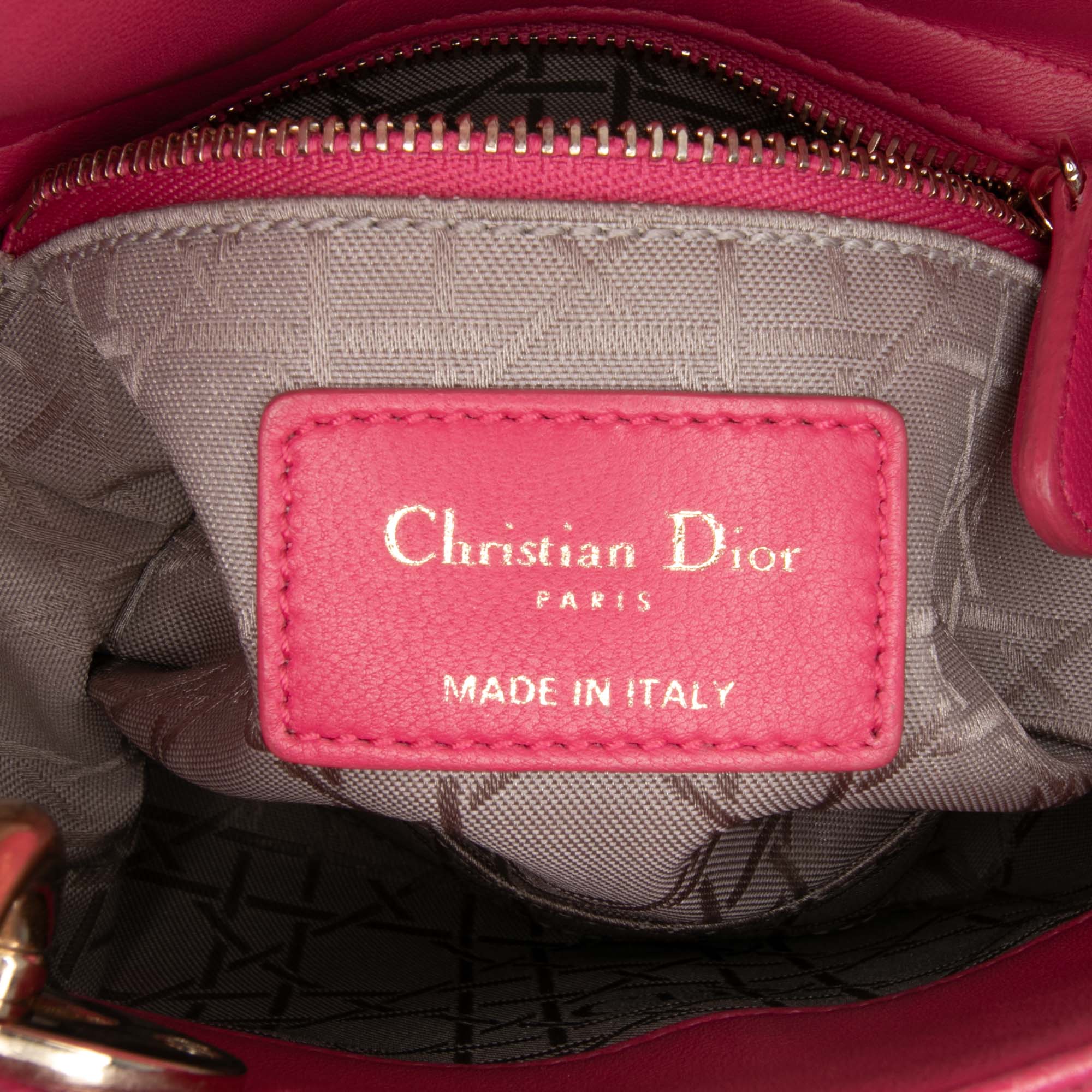 Dior Mini Lambskin Cannage Lady Dior - image 5