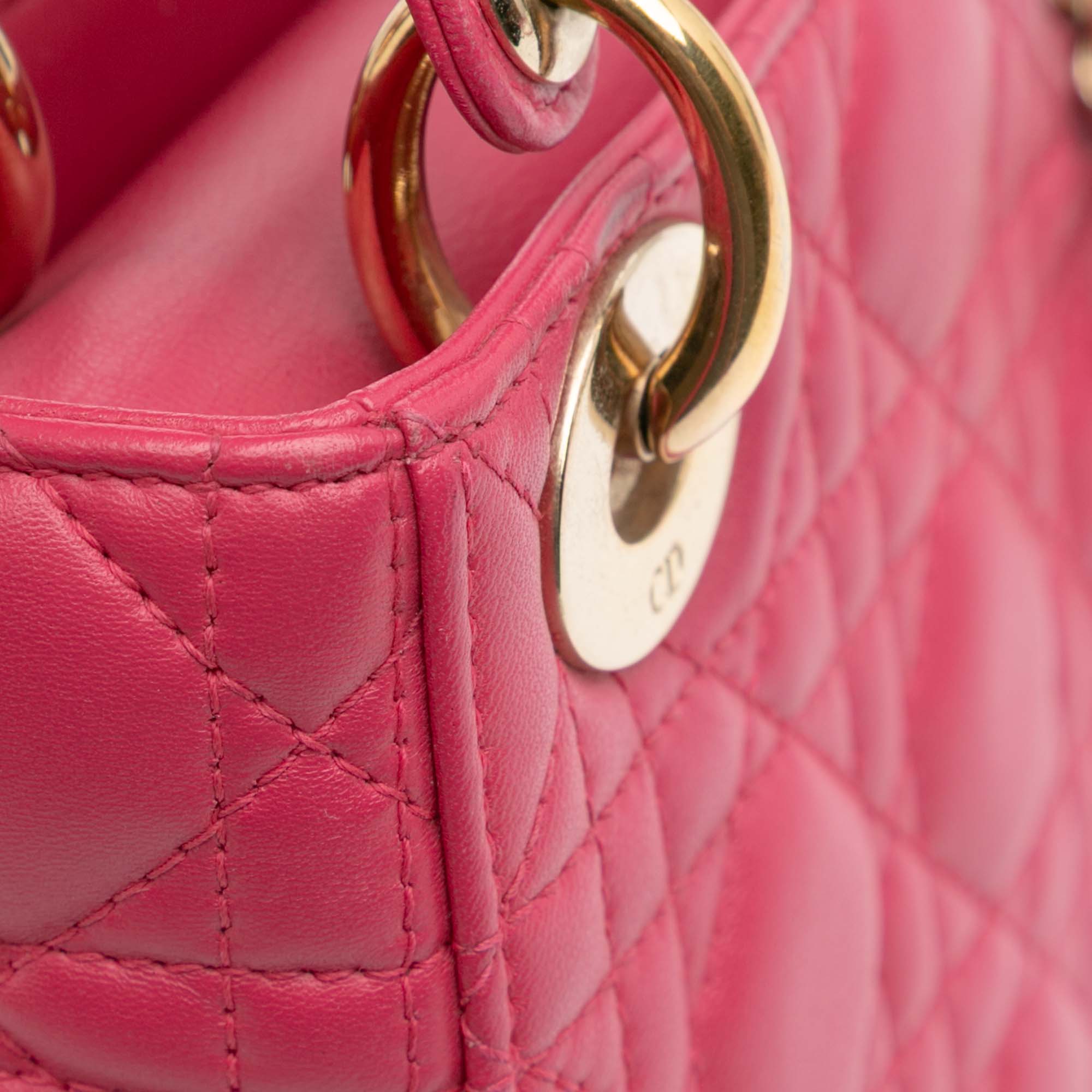 Dior Mini Lambskin Cannage Lady Dior - image 7