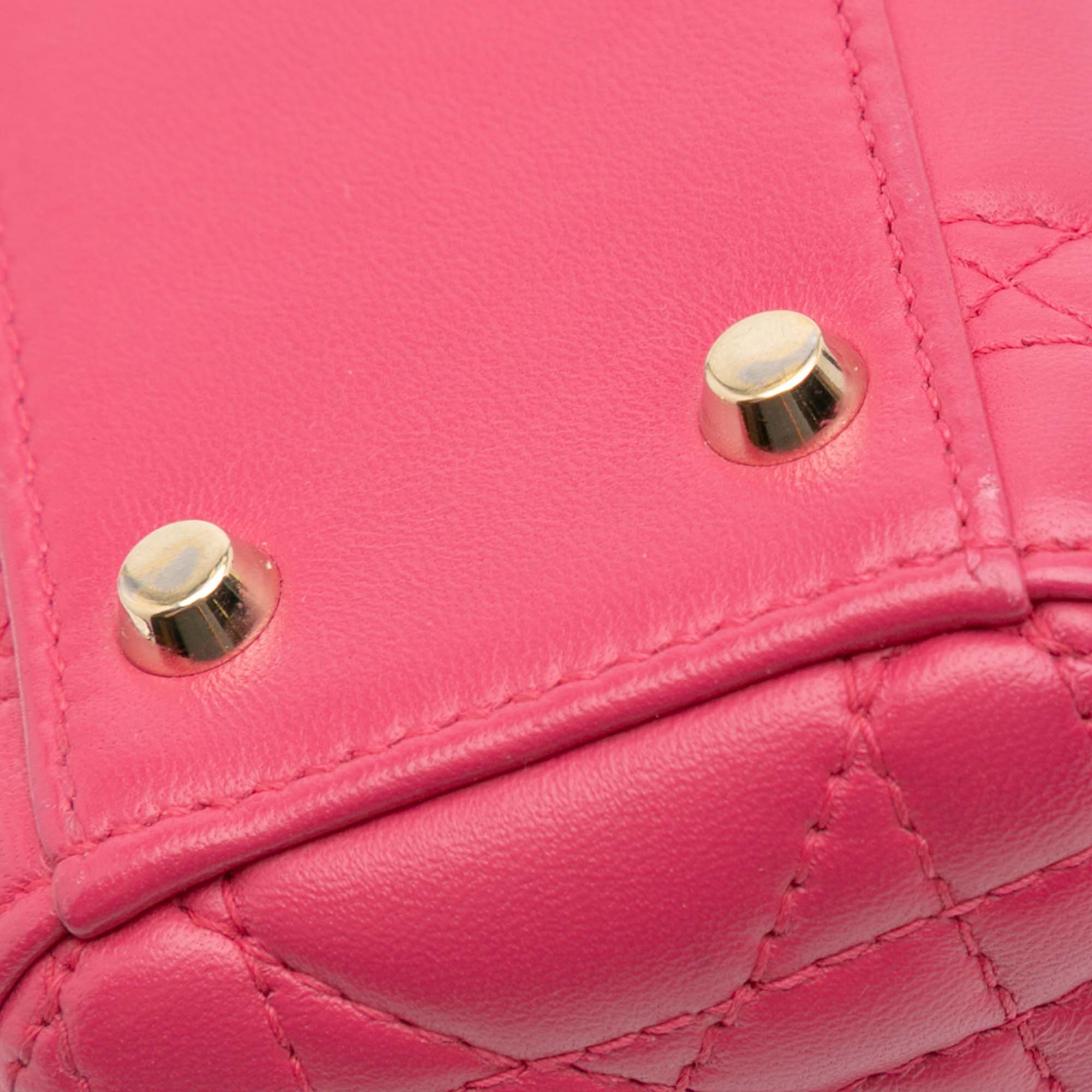 Dior Mini Lambskin Cannage Lady Dior - image 9