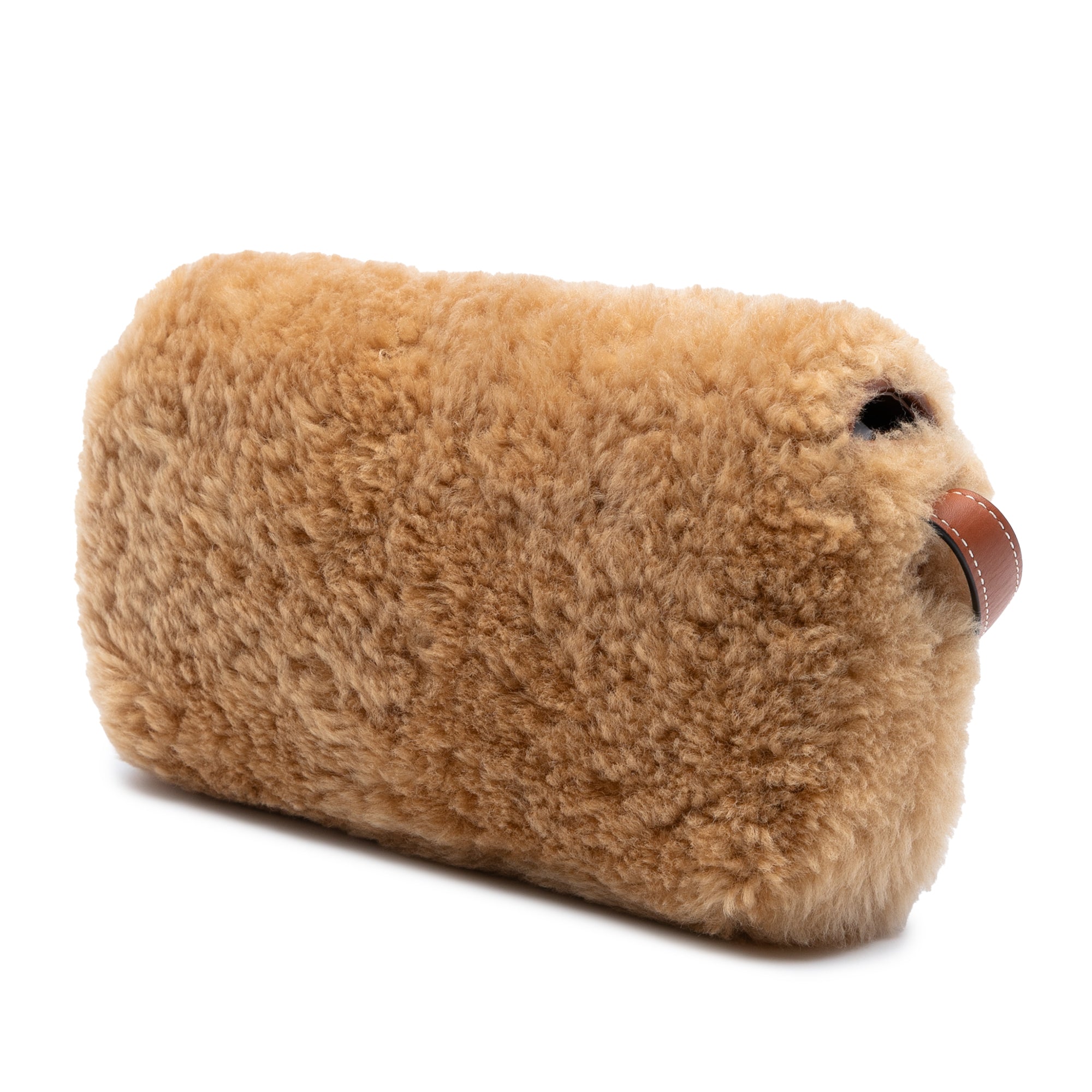Celine Shearling Triomphe Shoulder Bag - image 2