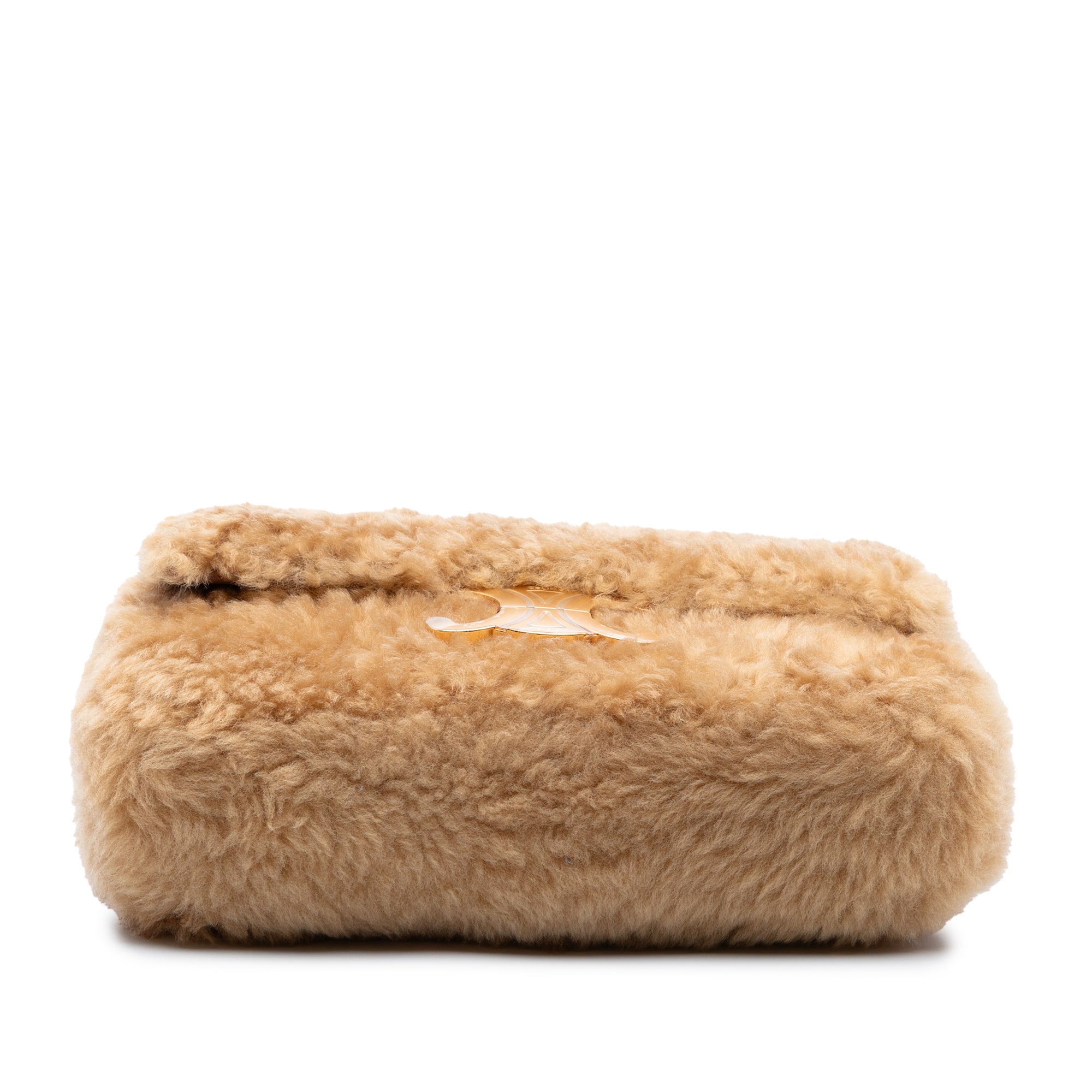 Celine Shearling Triomphe Shoulder Bag - image 3