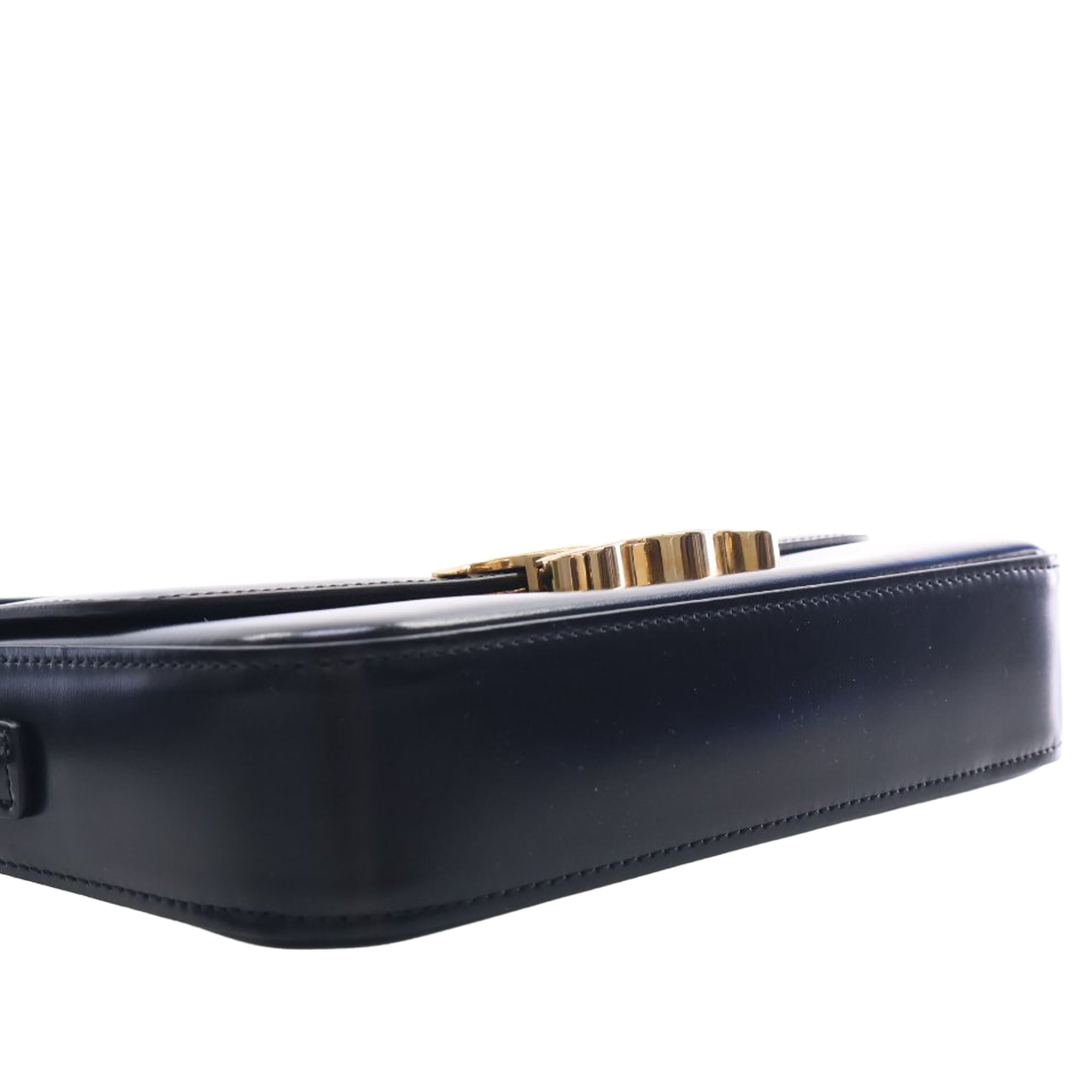 Celine Shiny Calfskin Triomphe Claude Shoulder Bag - image 11
