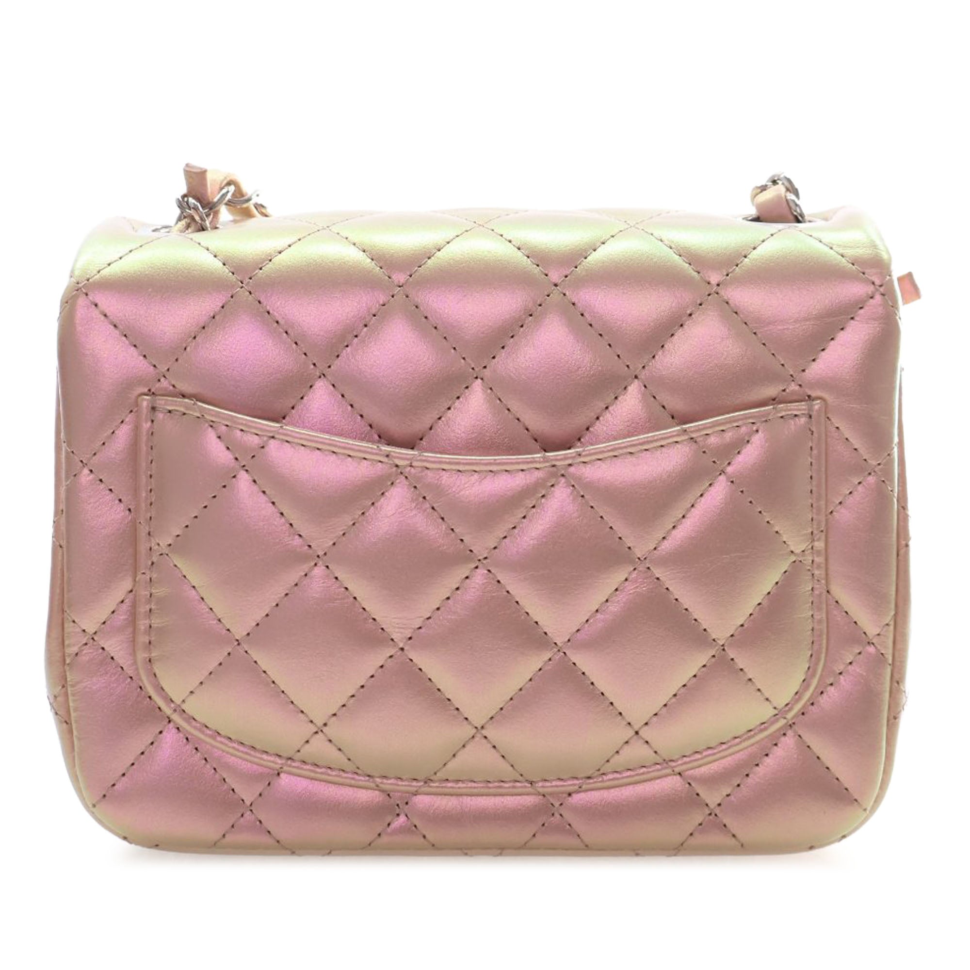 Chanel Mini Square Classic Iridescent Lambskin Single Flap - image 2