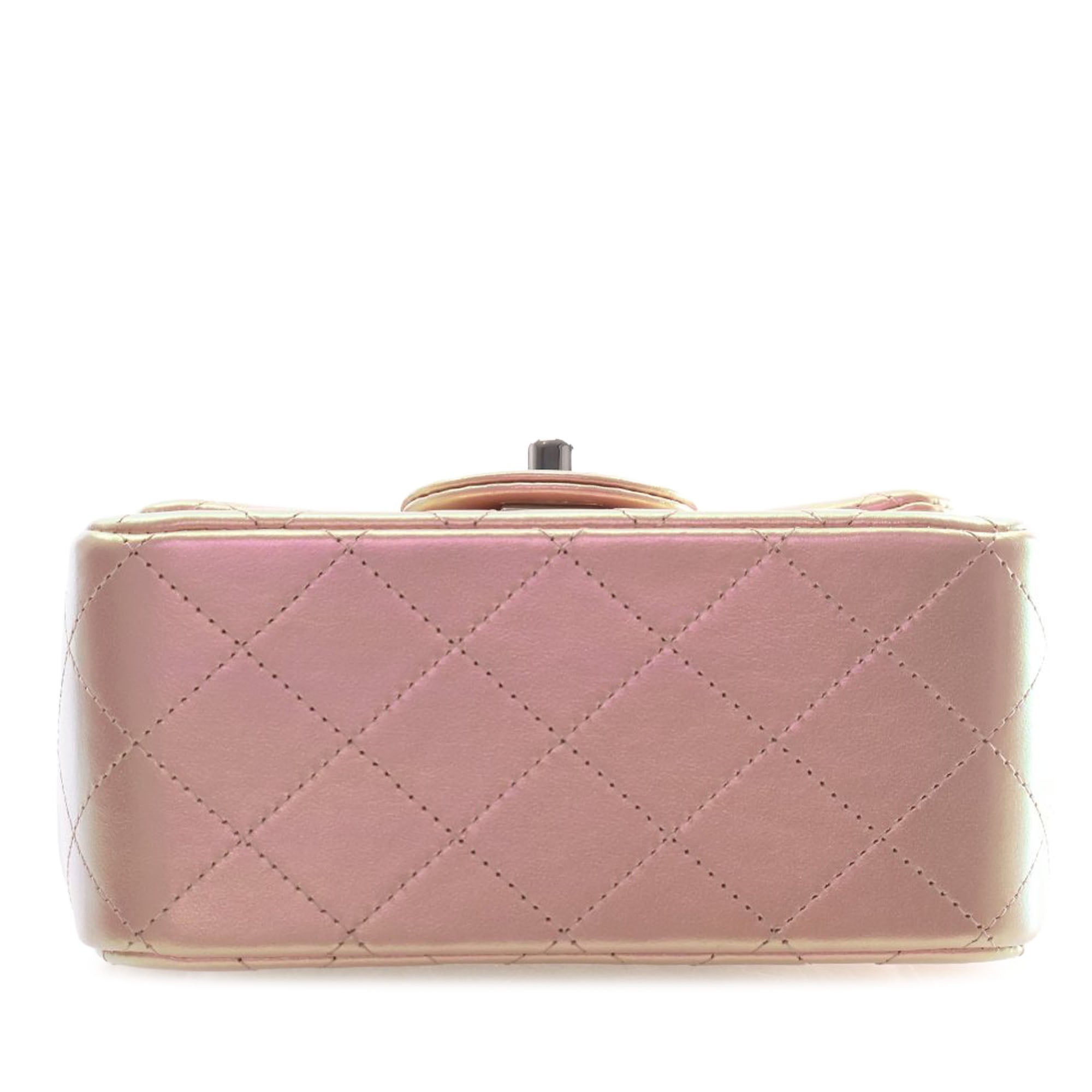 Chanel Mini Square Classic Iridescent Lambskin Single Flap - image 3