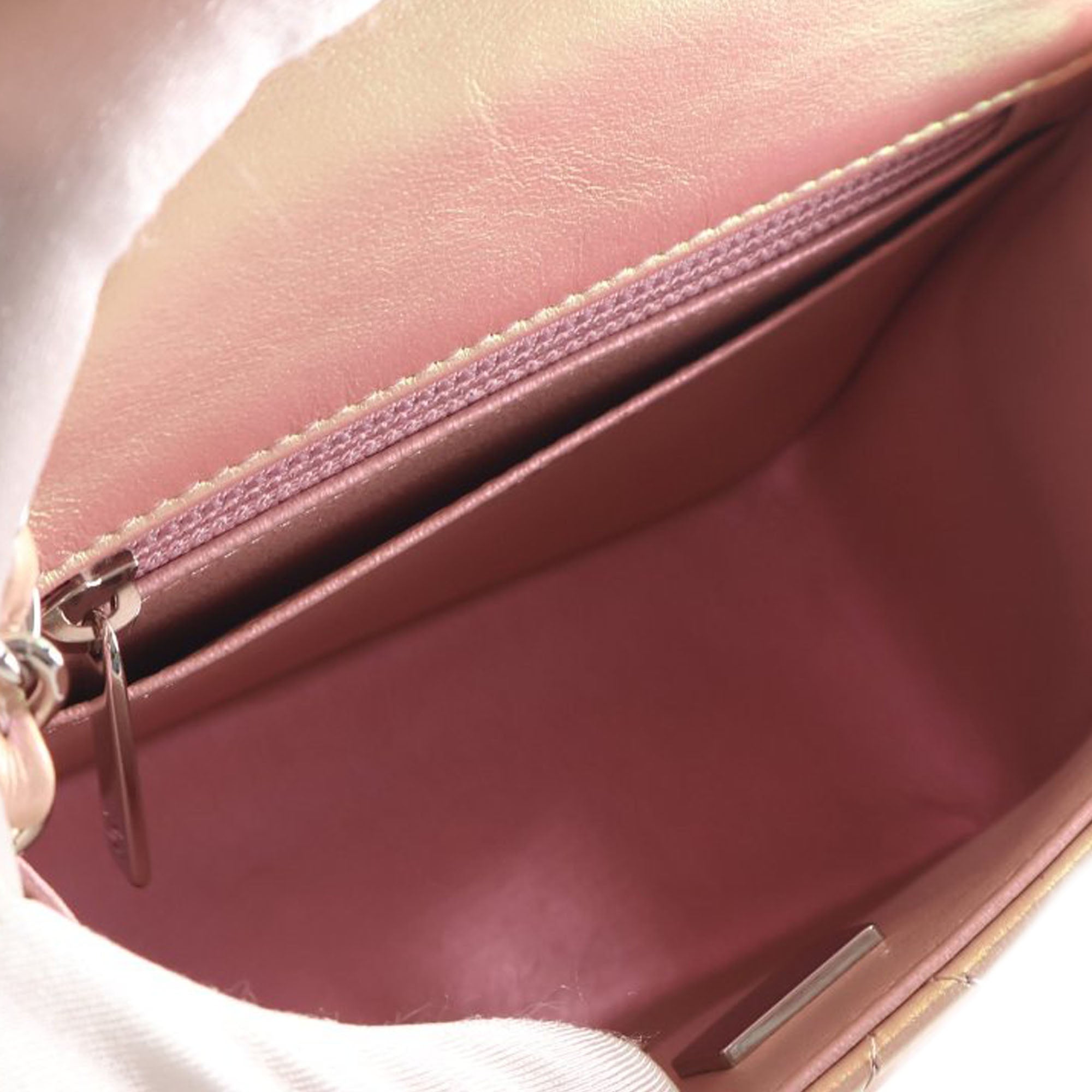 Chanel Mini Square Classic Iridescent Lambskin Single Flap - image 4