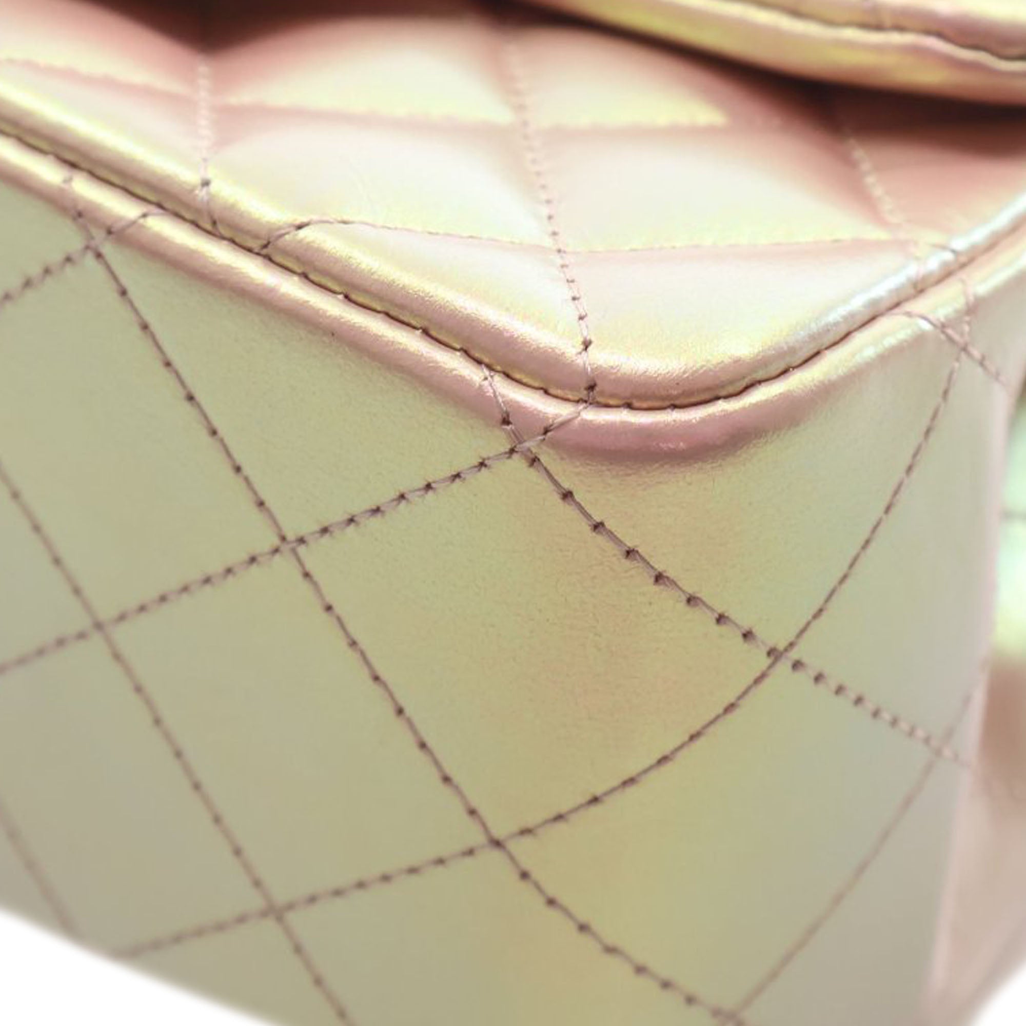 Chanel Mini Square Classic Iridescent Lambskin Single Flap - image 6