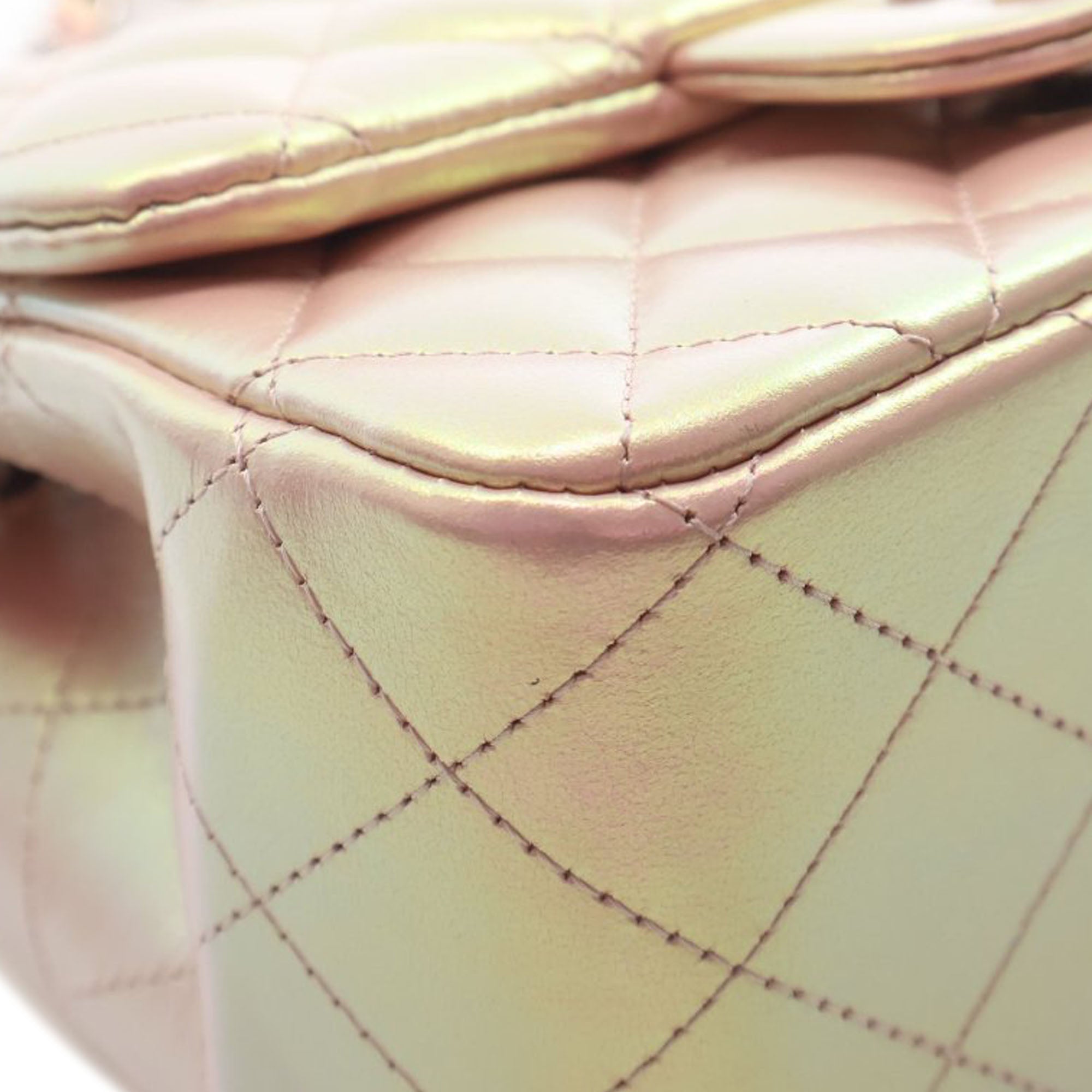 Chanel Mini Square Classic Iridescent Lambskin Single Flap - image 7