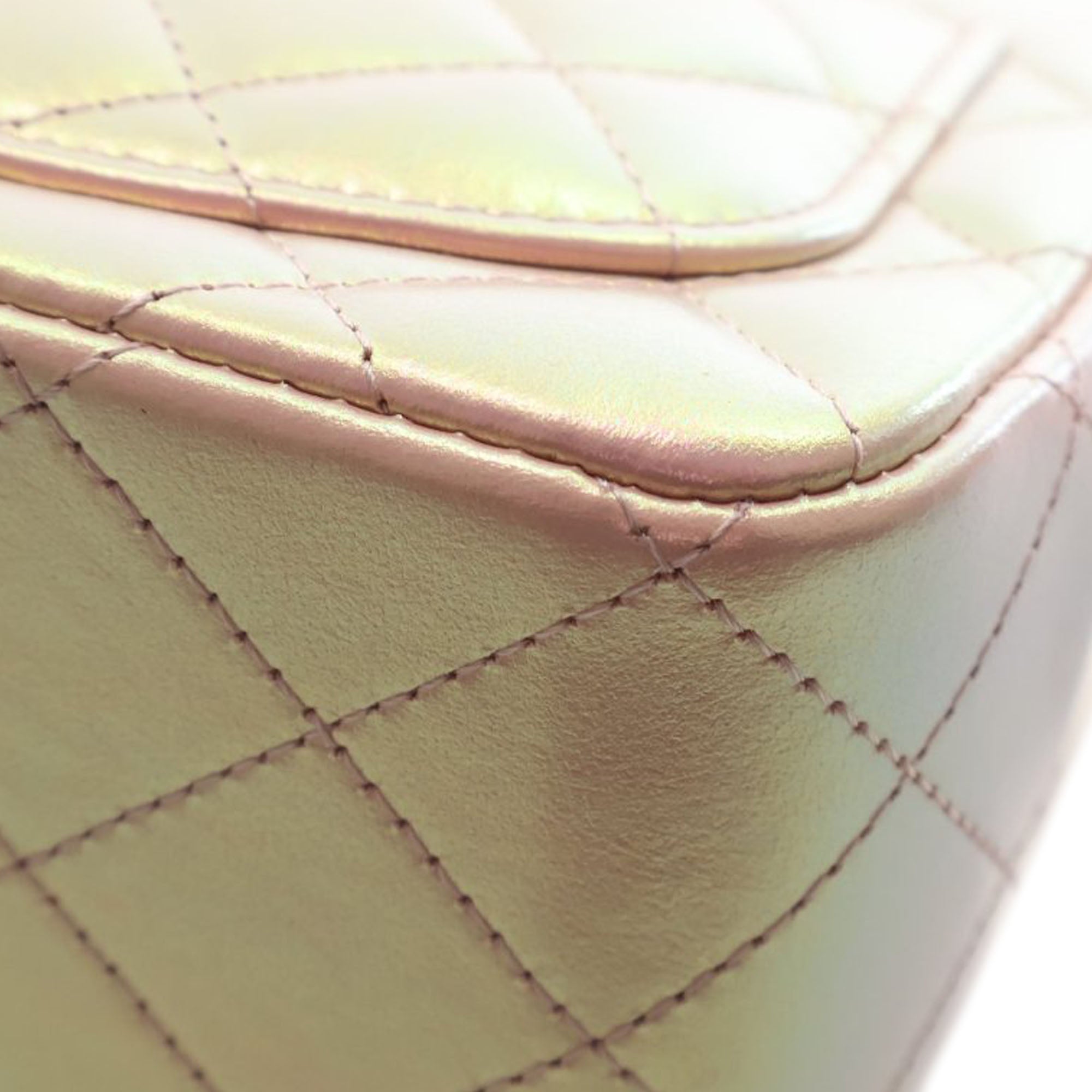 Chanel Mini Square Classic Iridescent Lambskin Single Flap - image 8