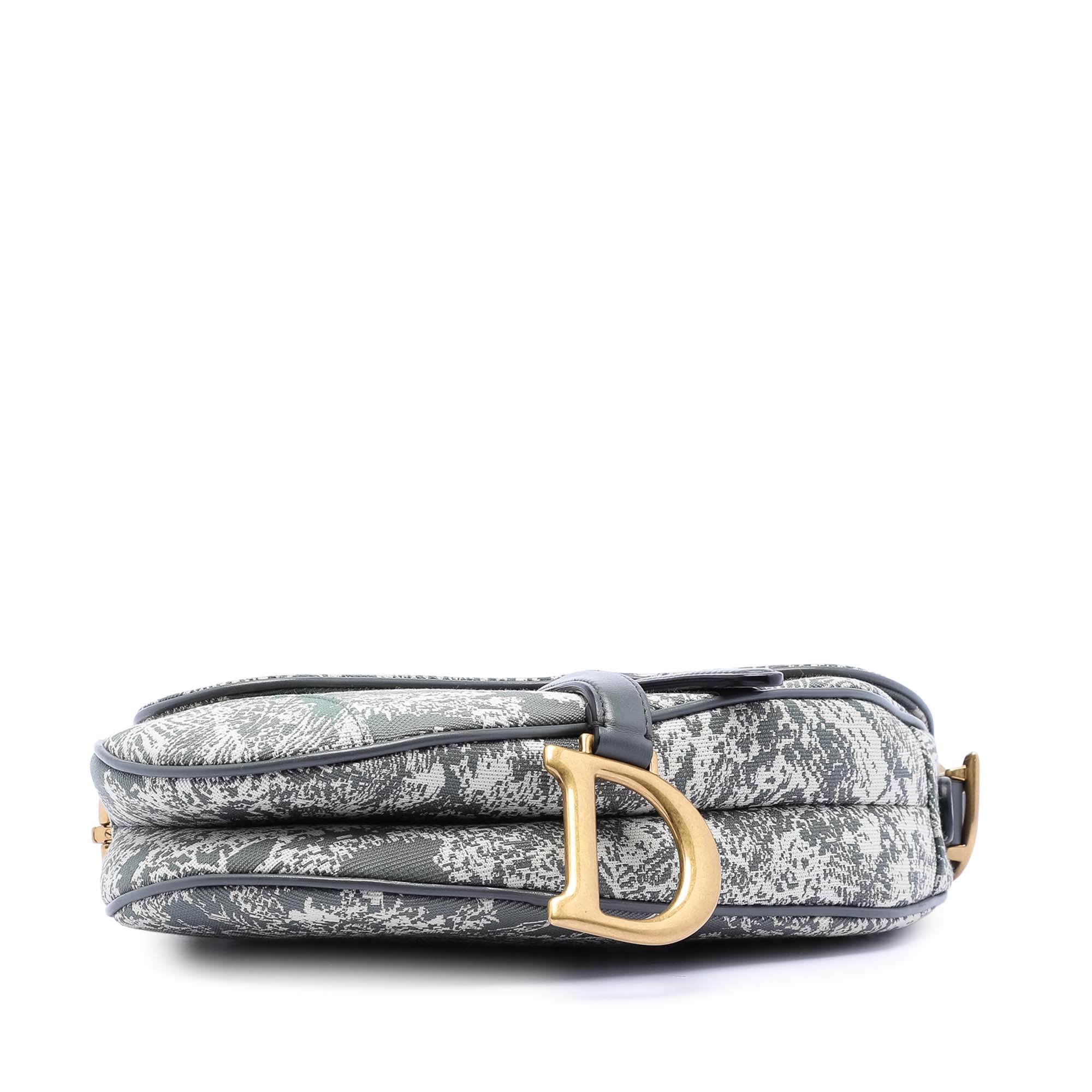 Dior Canvas Embroidered Reverse Toile De Jouy Saddle Bag - image 3