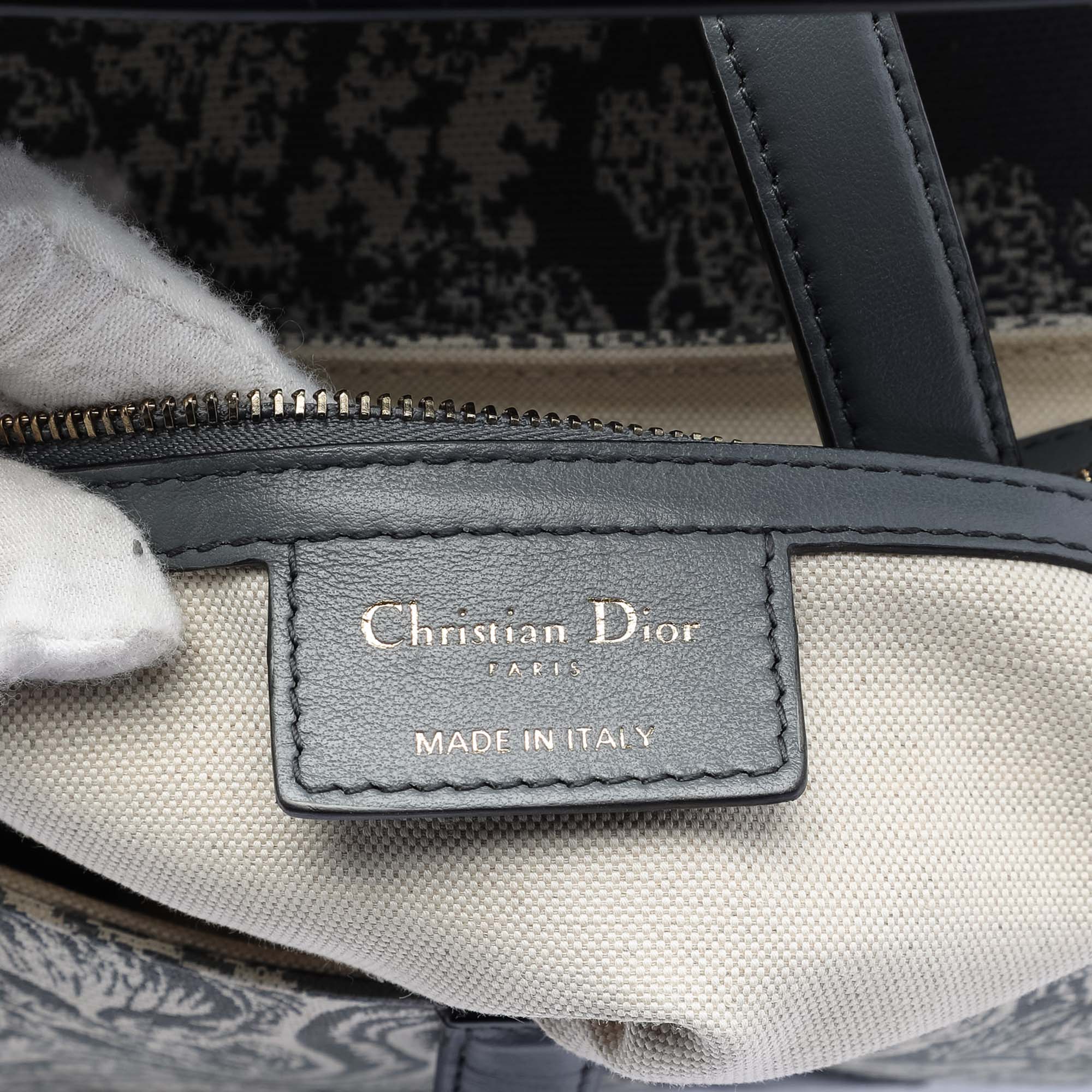 Dior Canvas Embroidered Reverse Toile De Jouy Saddle Bag - image 5
