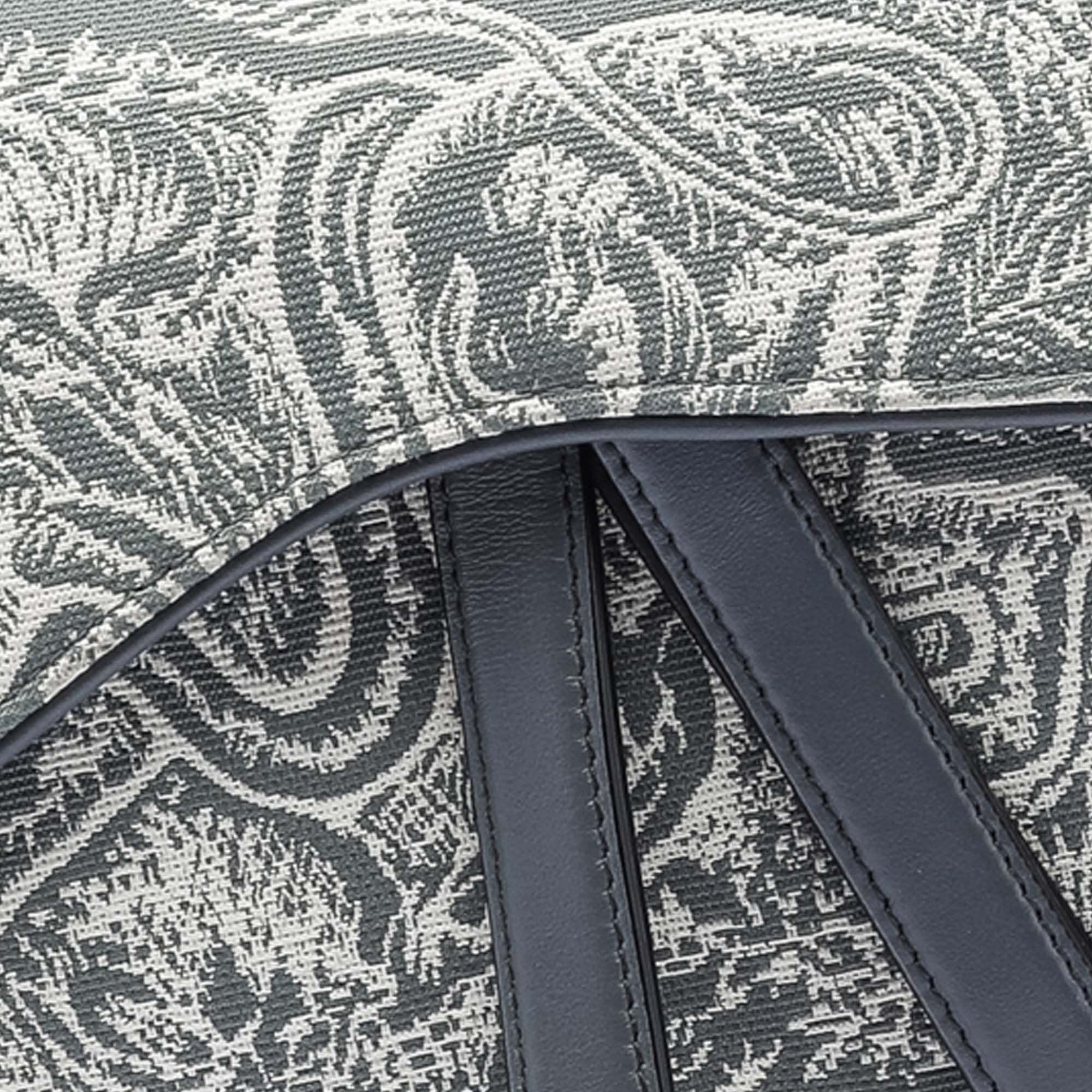 Dior Canvas Embroidered Reverse Toile De Jouy Saddle Bag - image 7