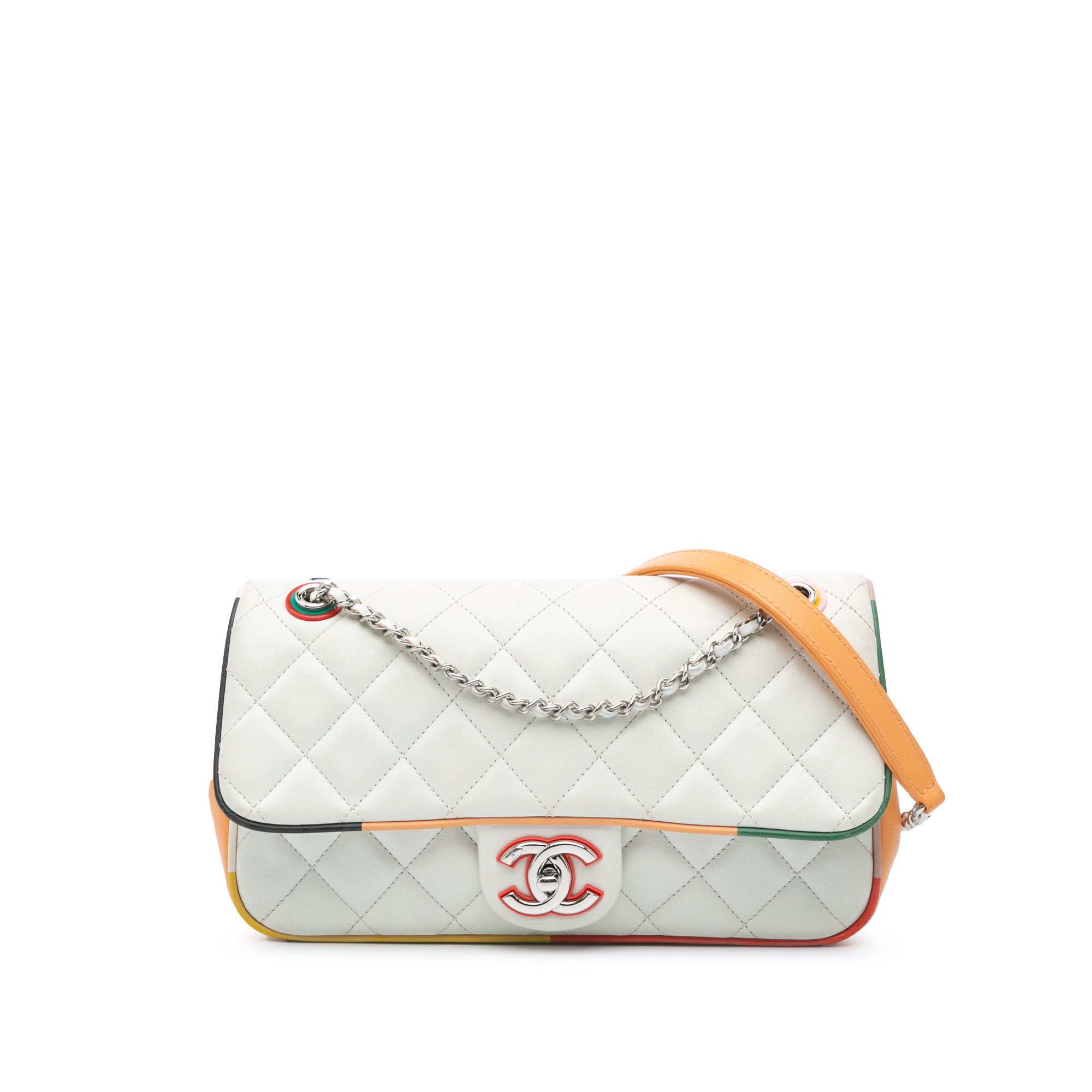 Chanel Medium Quilted Lambskin Acrylic Cuba Color Flap - image 1