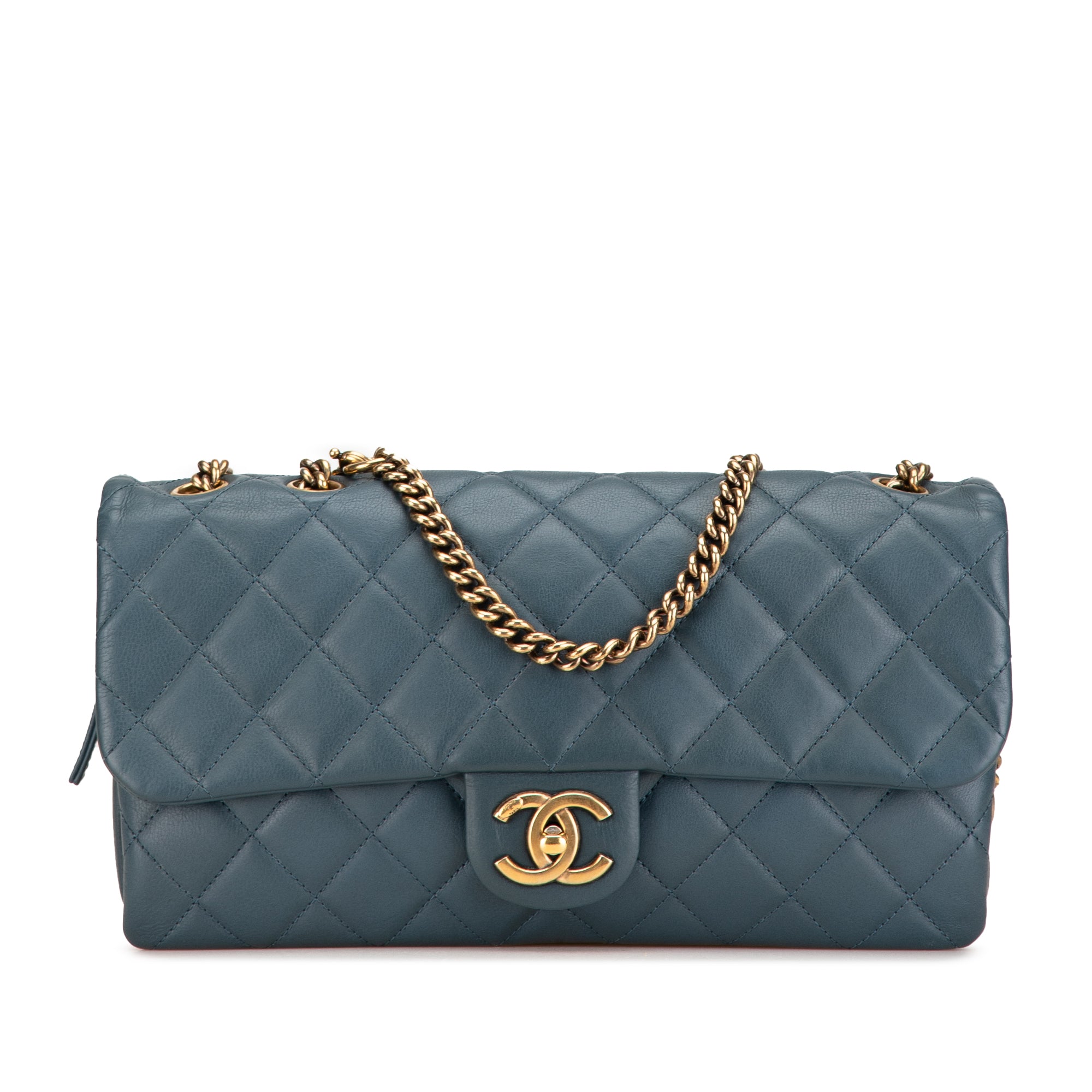 Chanel Quilted Calfskin CC Crown Flap - image 1