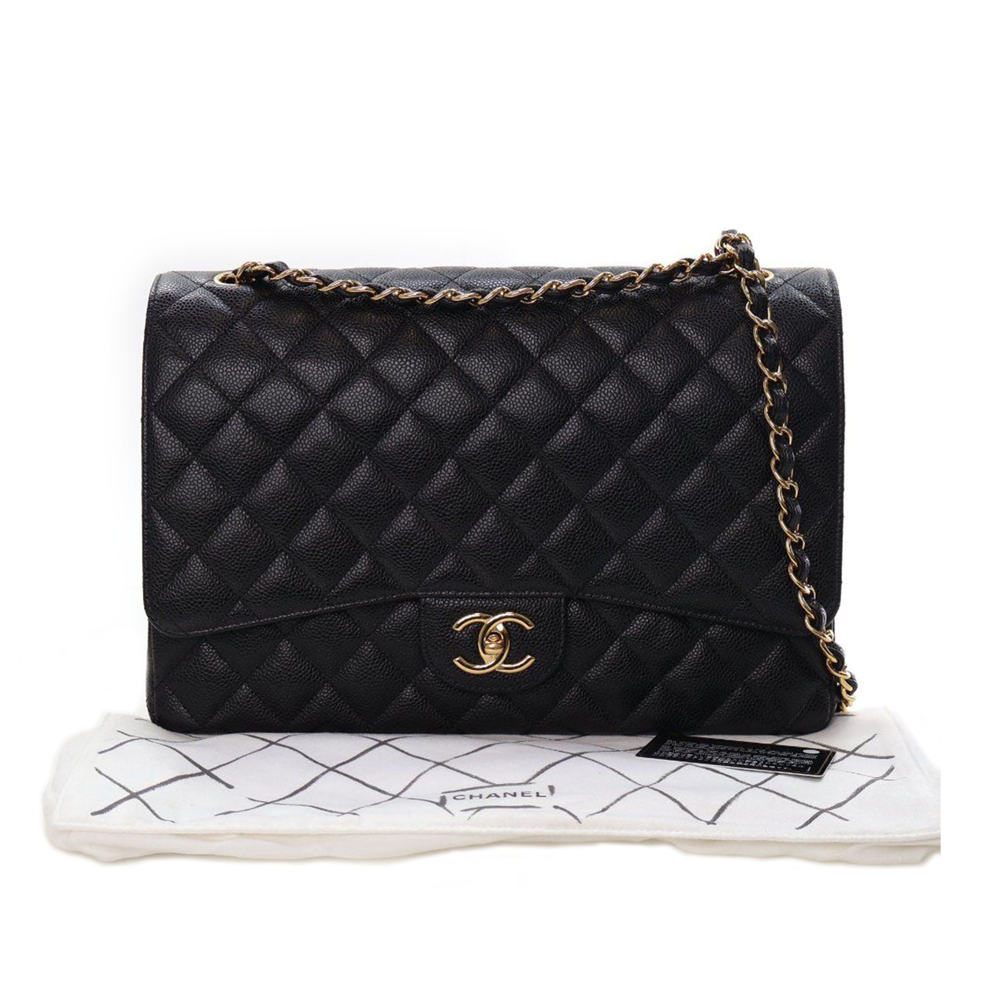 Chanel Maxi Classic Caviar Double Flap - image 14