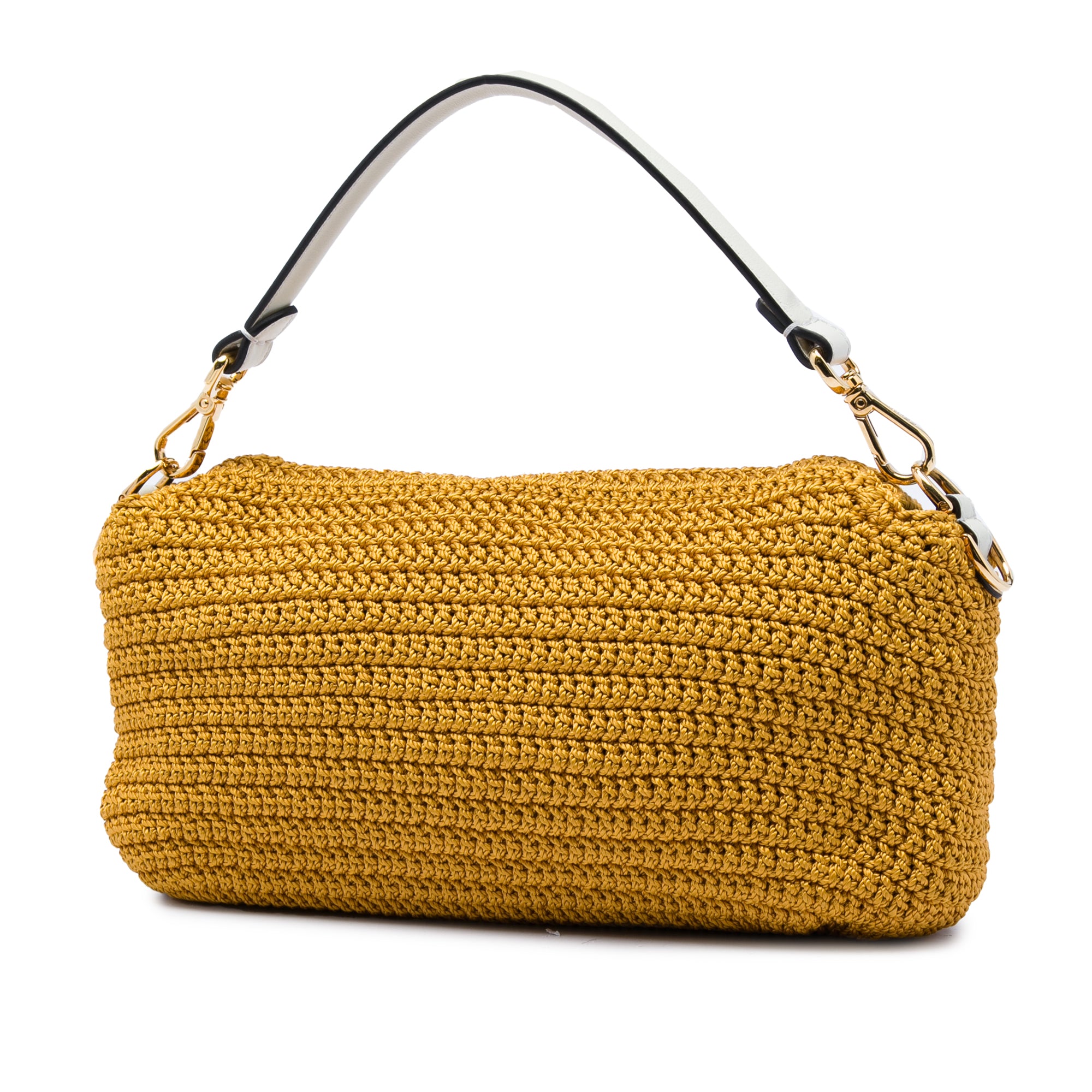 Fendi Crochet Raffia Baguette Satchel - image 2